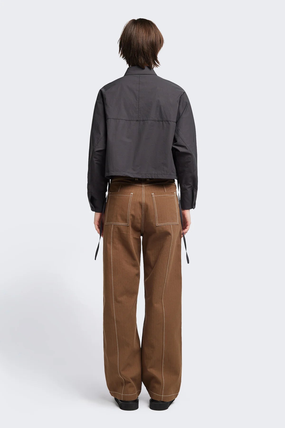 DUSK CROP SHIRT - BLACK