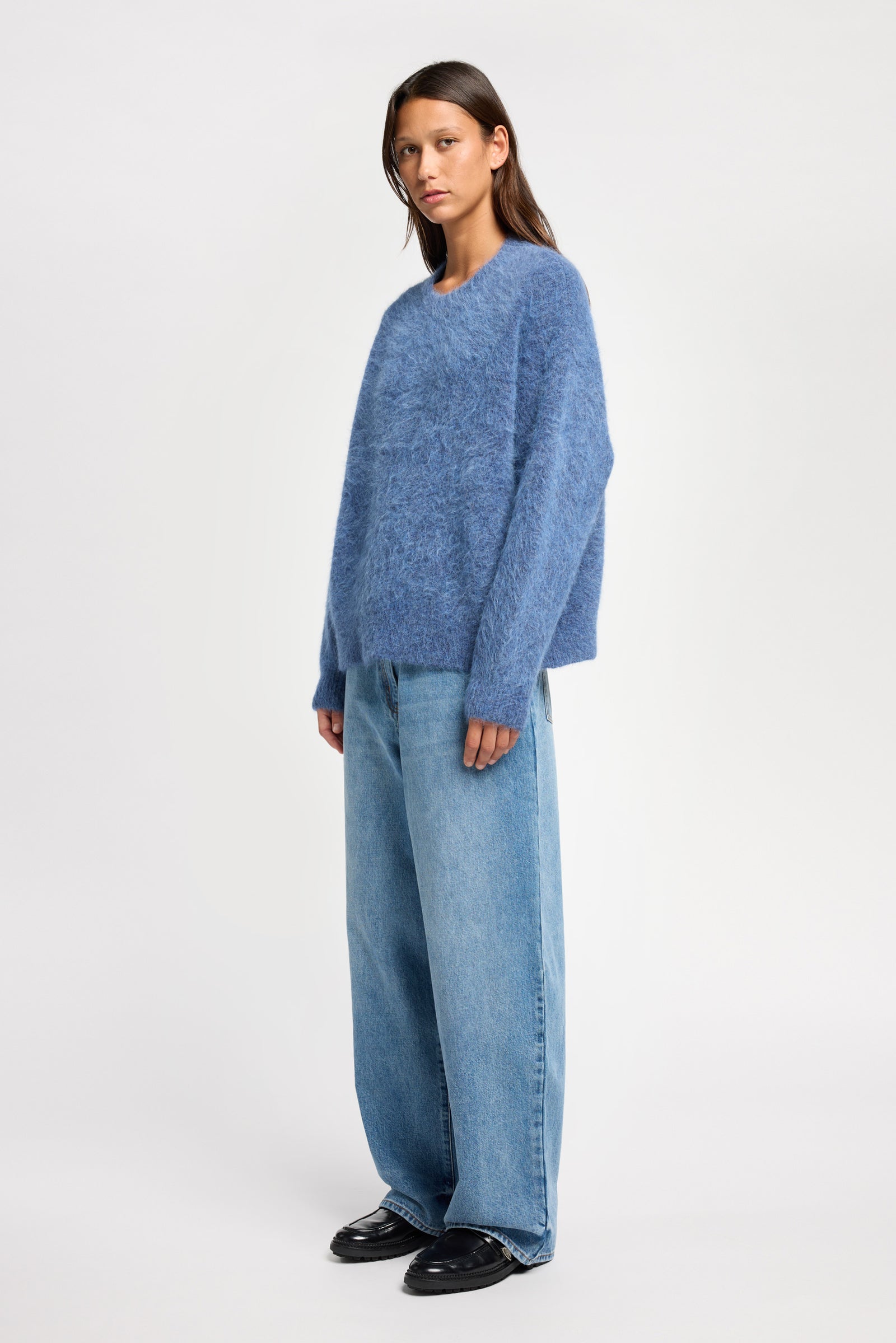 LAUREL CREW NECK SWEATER - INDIGO