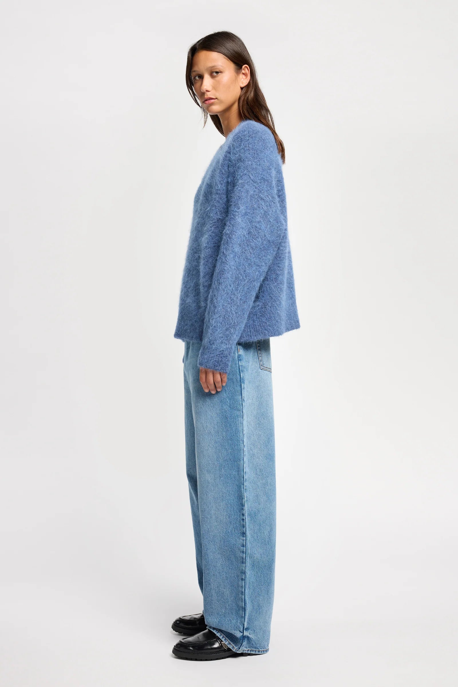 LAUREL CREW NECK SWEATER - INDIGO