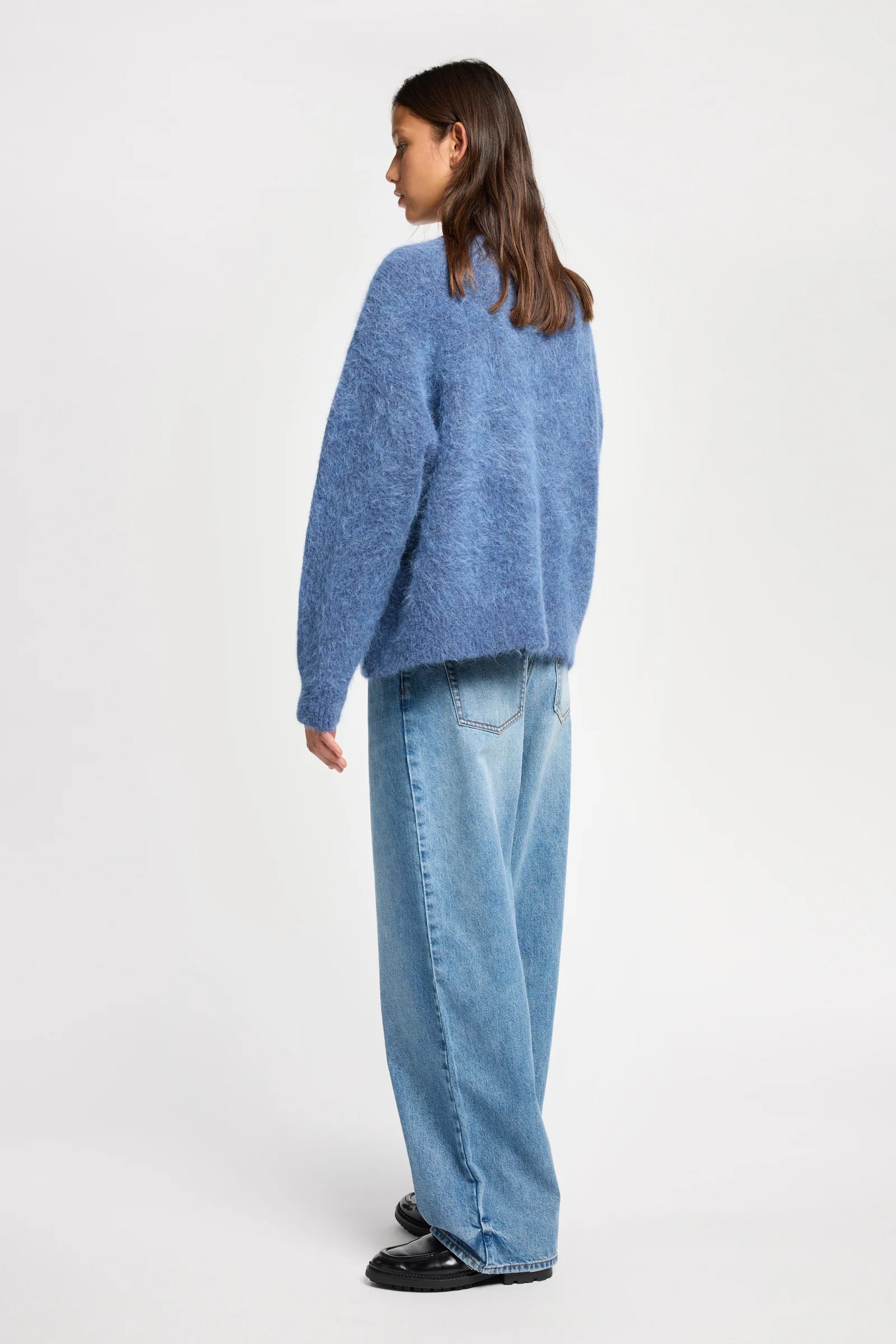 LAUREL CREW NECK SWEATER - INDIGO