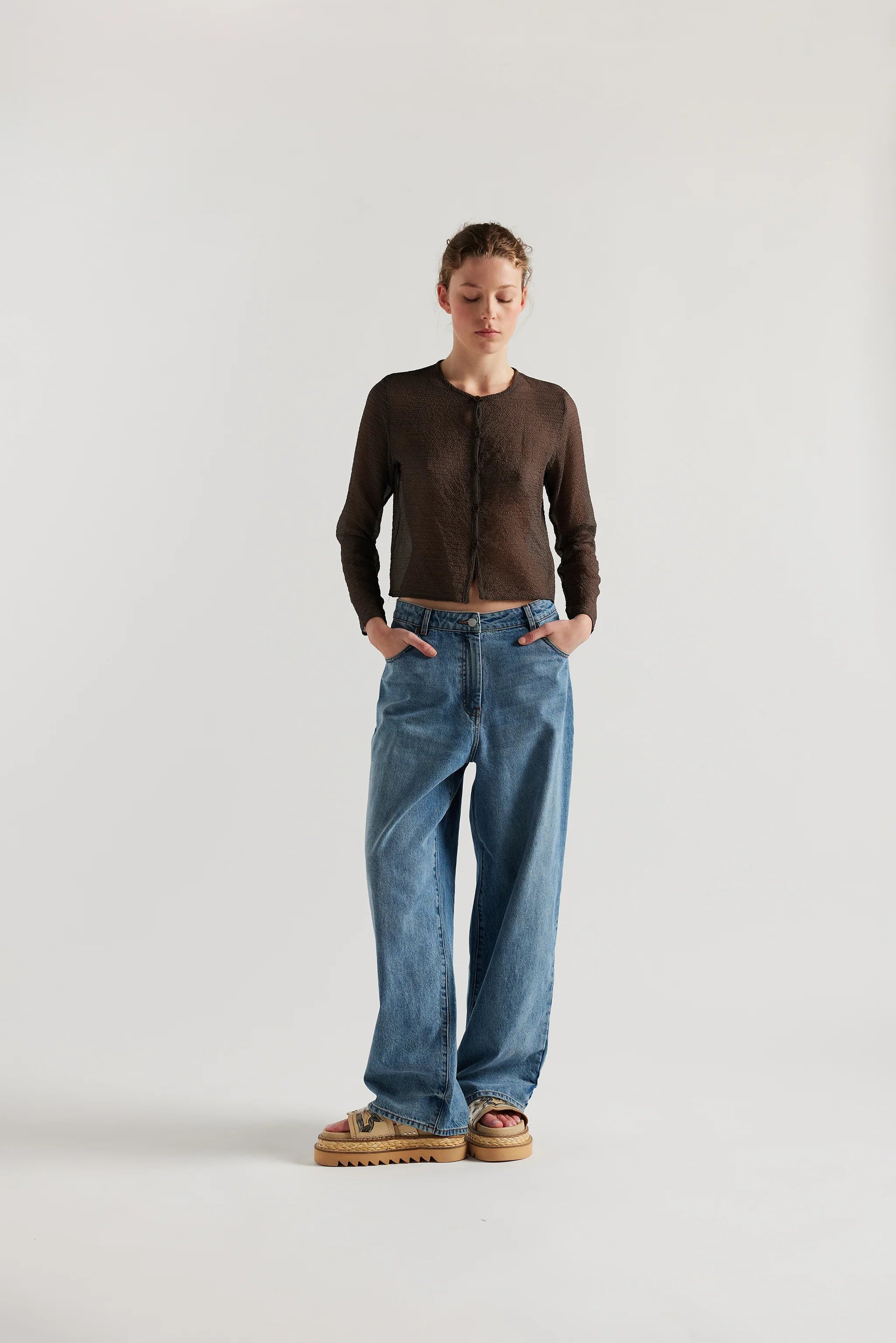 RISING LS SHIRT - BROWN