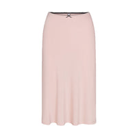 BIAS MIDI SLIP SKIRT IN PETAL/ONYX