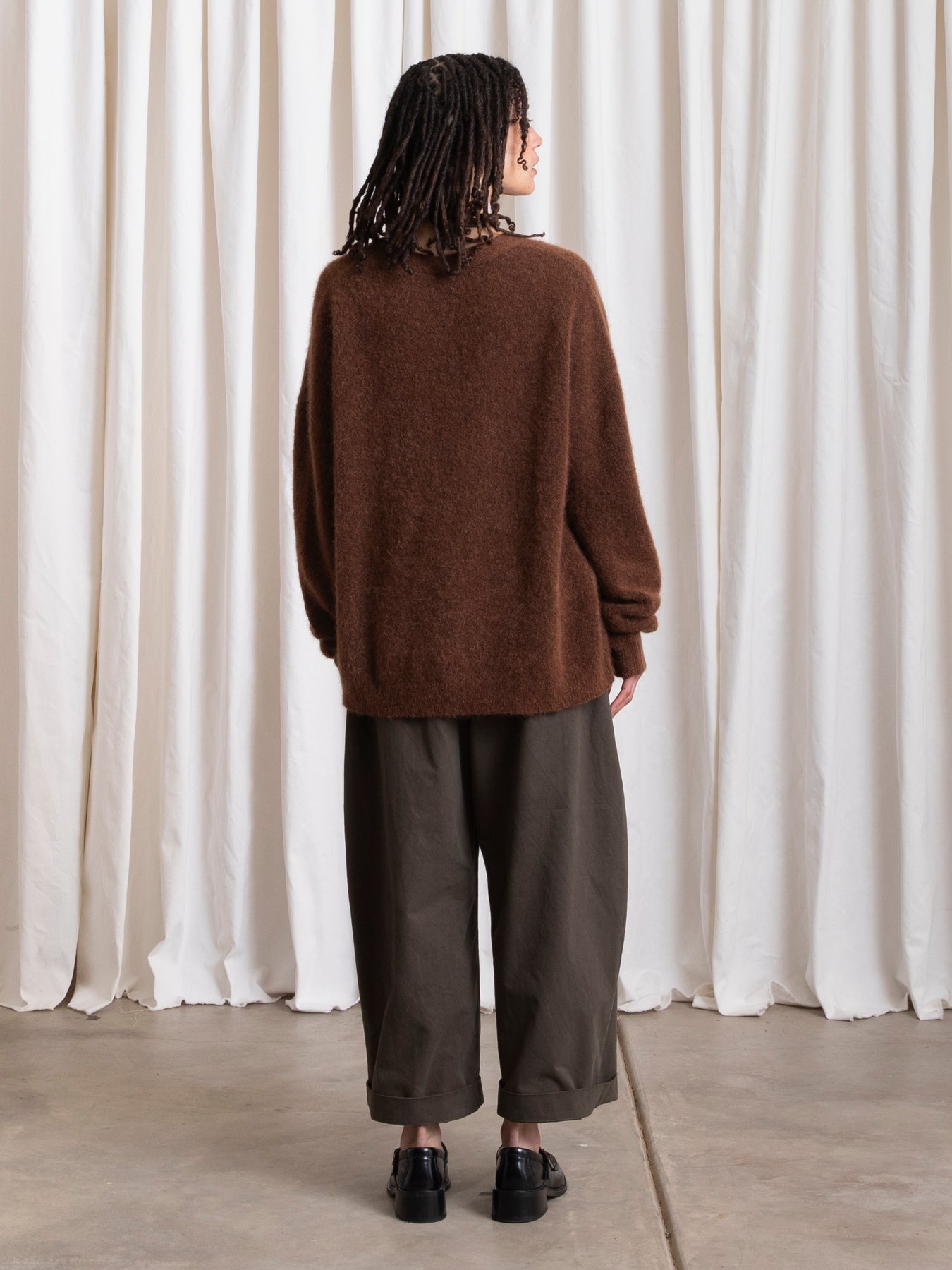 OVERSIZED MOHAIR CARDIGAN - COPPER