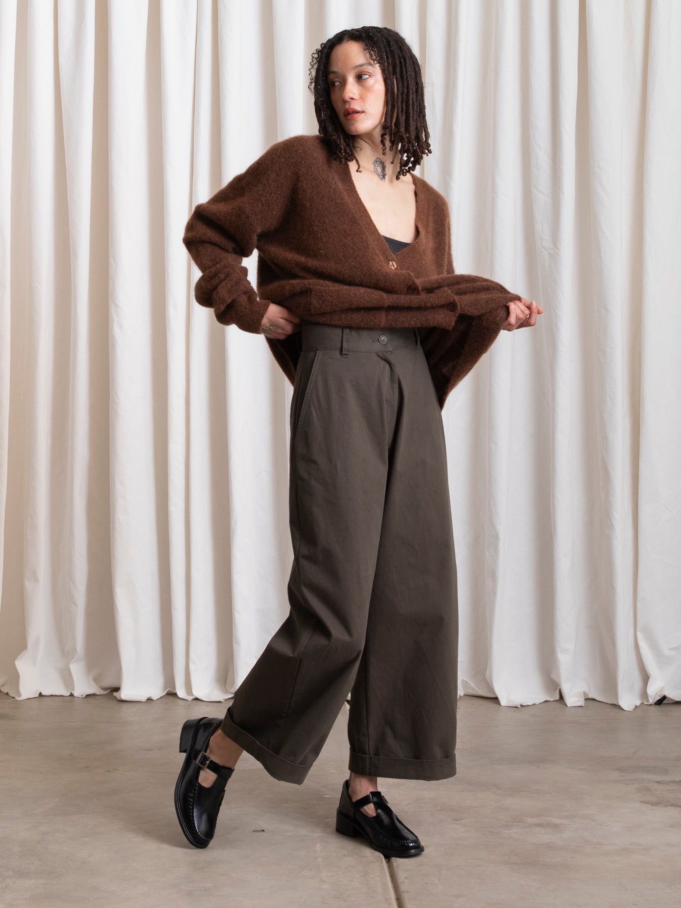 OVERSIZED MOHAIR CARDIGAN - COPPER