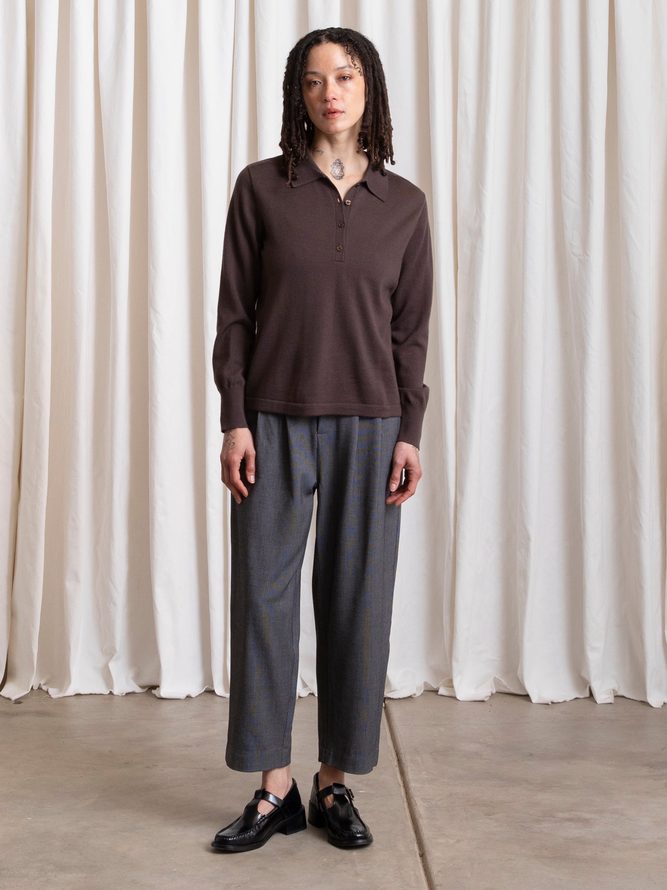 NEW POLO PULLOVER - CHOCOLATE