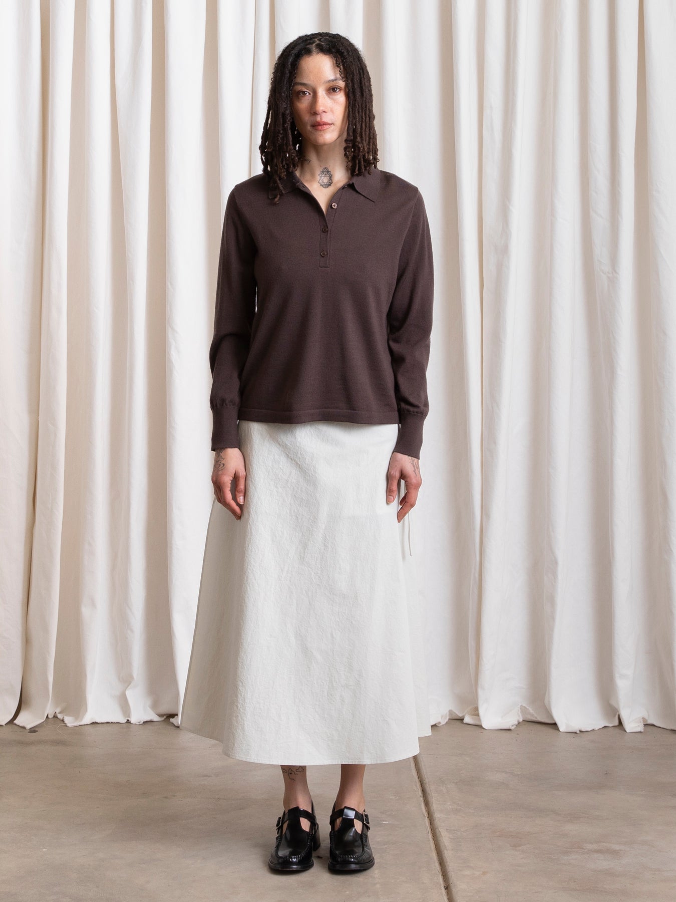 NEW POLO PULLOVER - CHOCOLATE