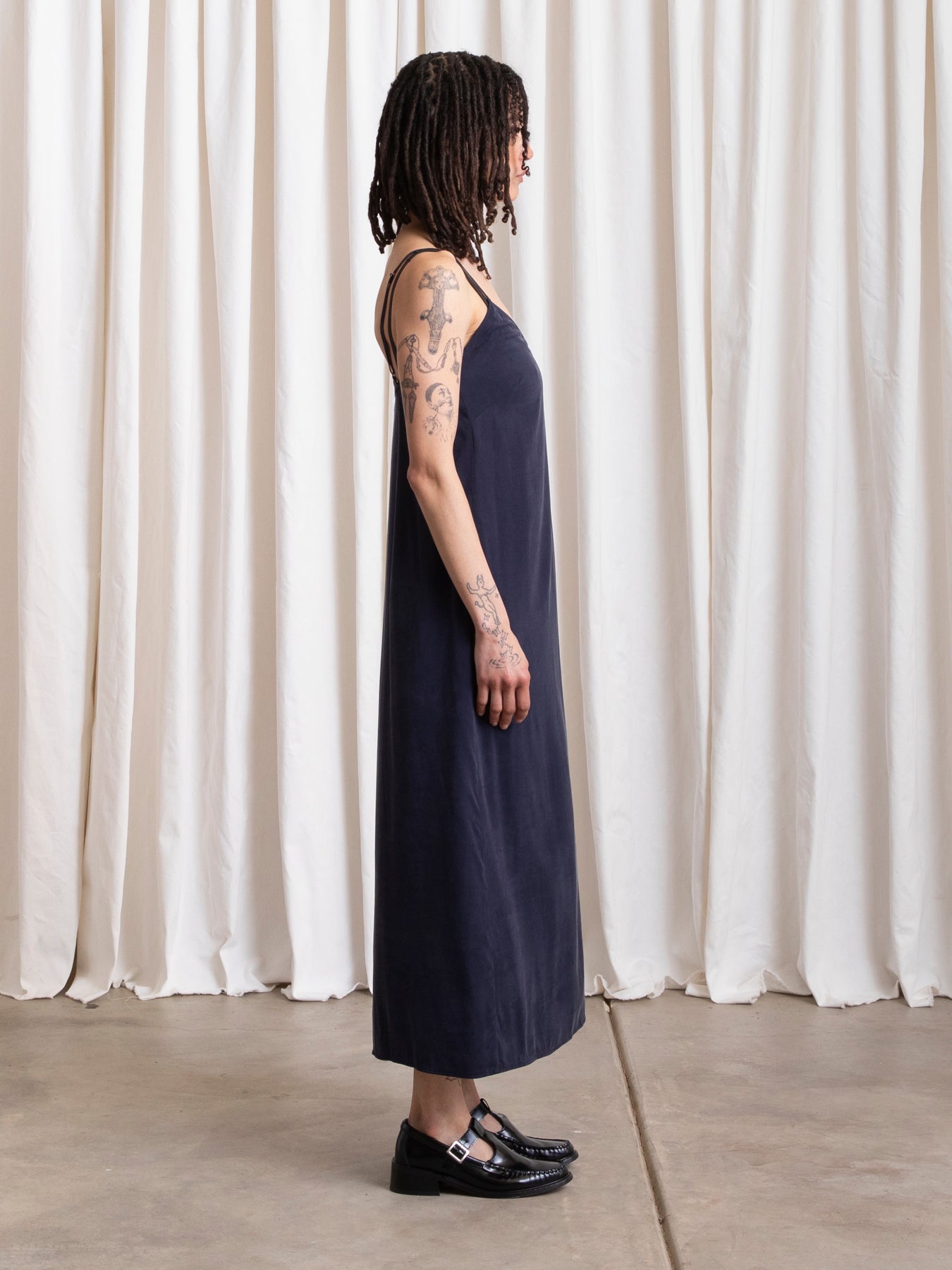 SLIP DRESS - DEEP NAVY