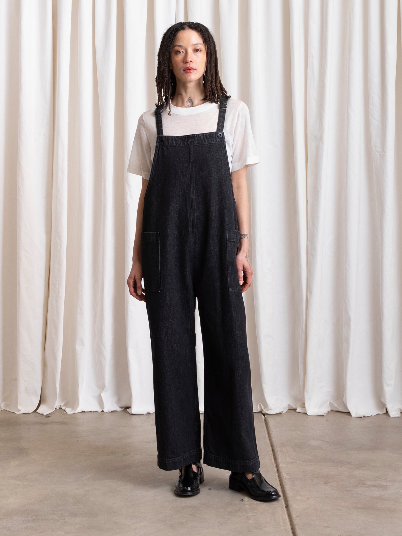 OVERALL JUMPER - BLACK DENIM