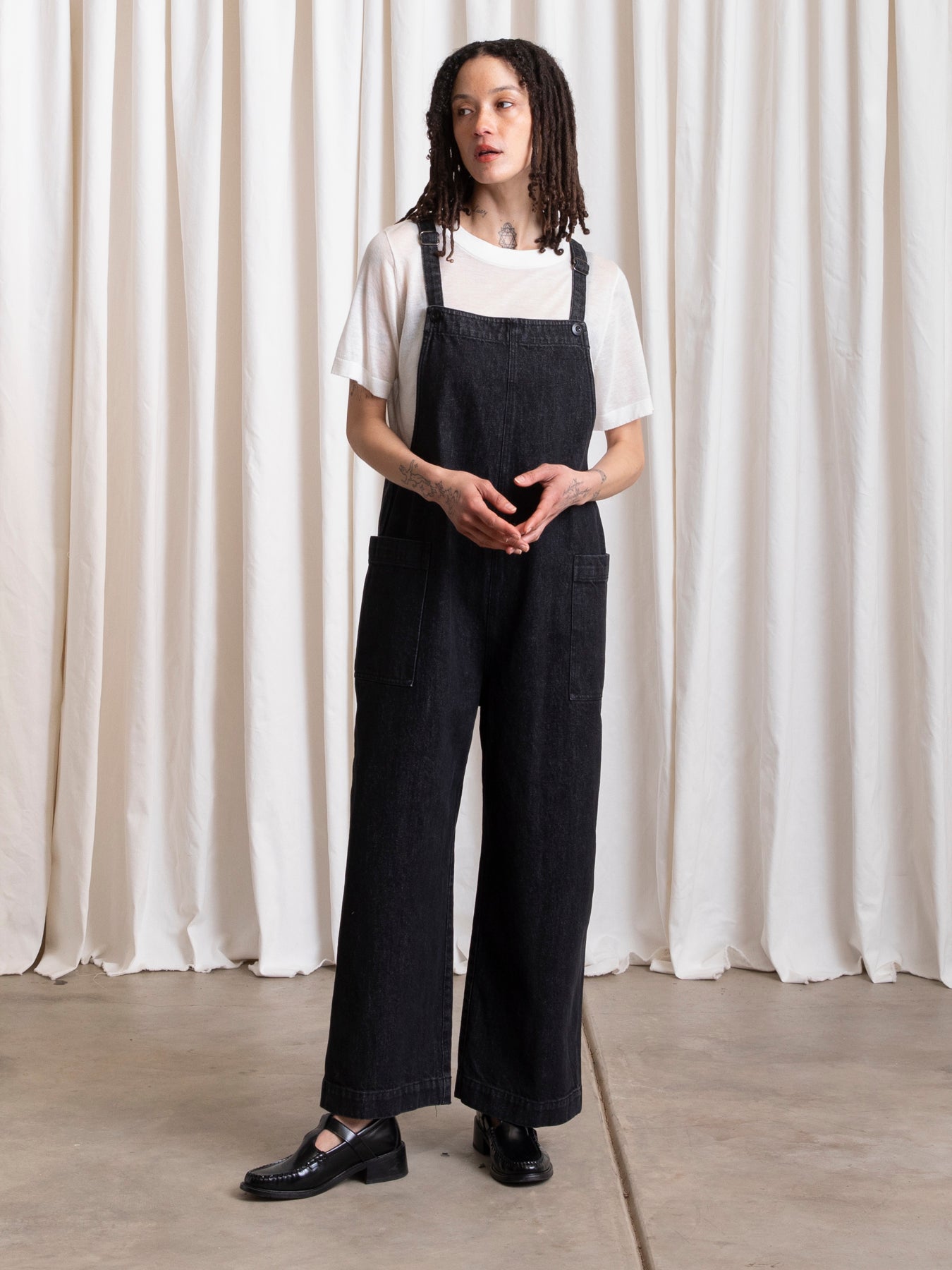 OVERALL JUMPER - BLACK DENIM