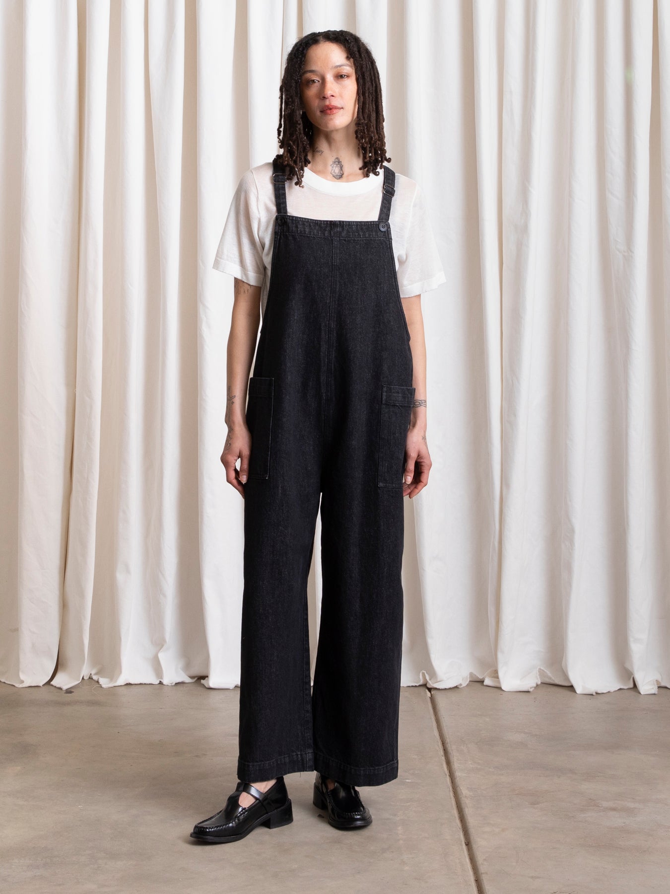 OVERALL JUMPER - BLACK DENIM