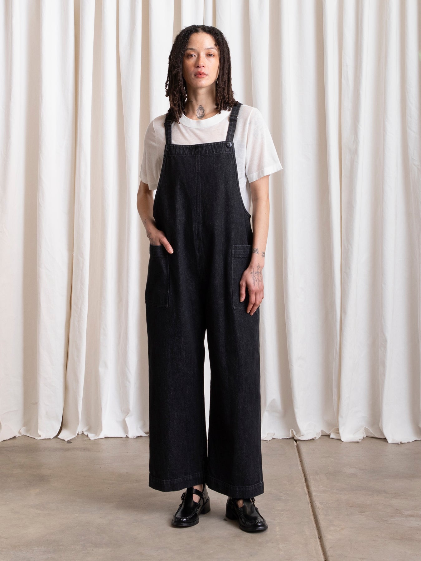 OVERALL JUMPER - BLACK DENIM