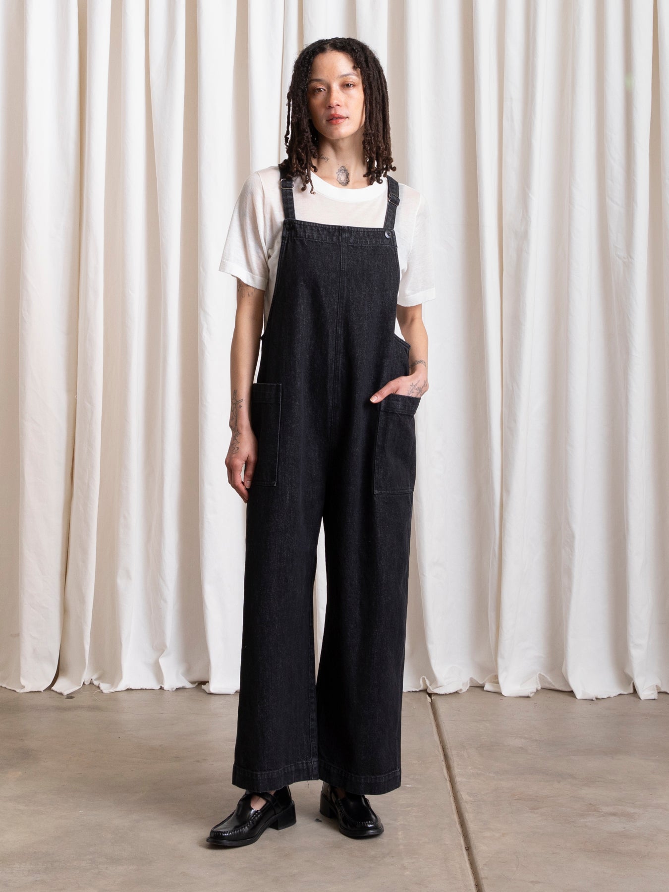 OVERALL JUMPER - BLACK DENIM