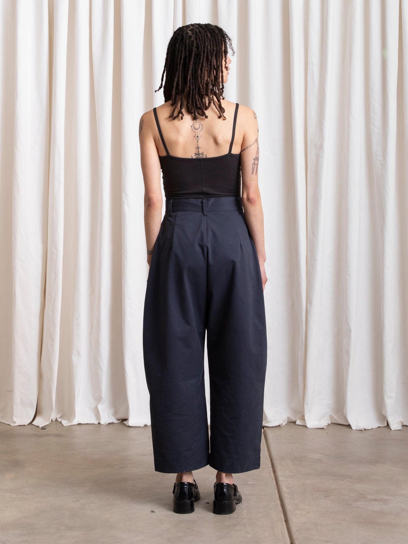 LOOSE BARREL PANT - NAVY