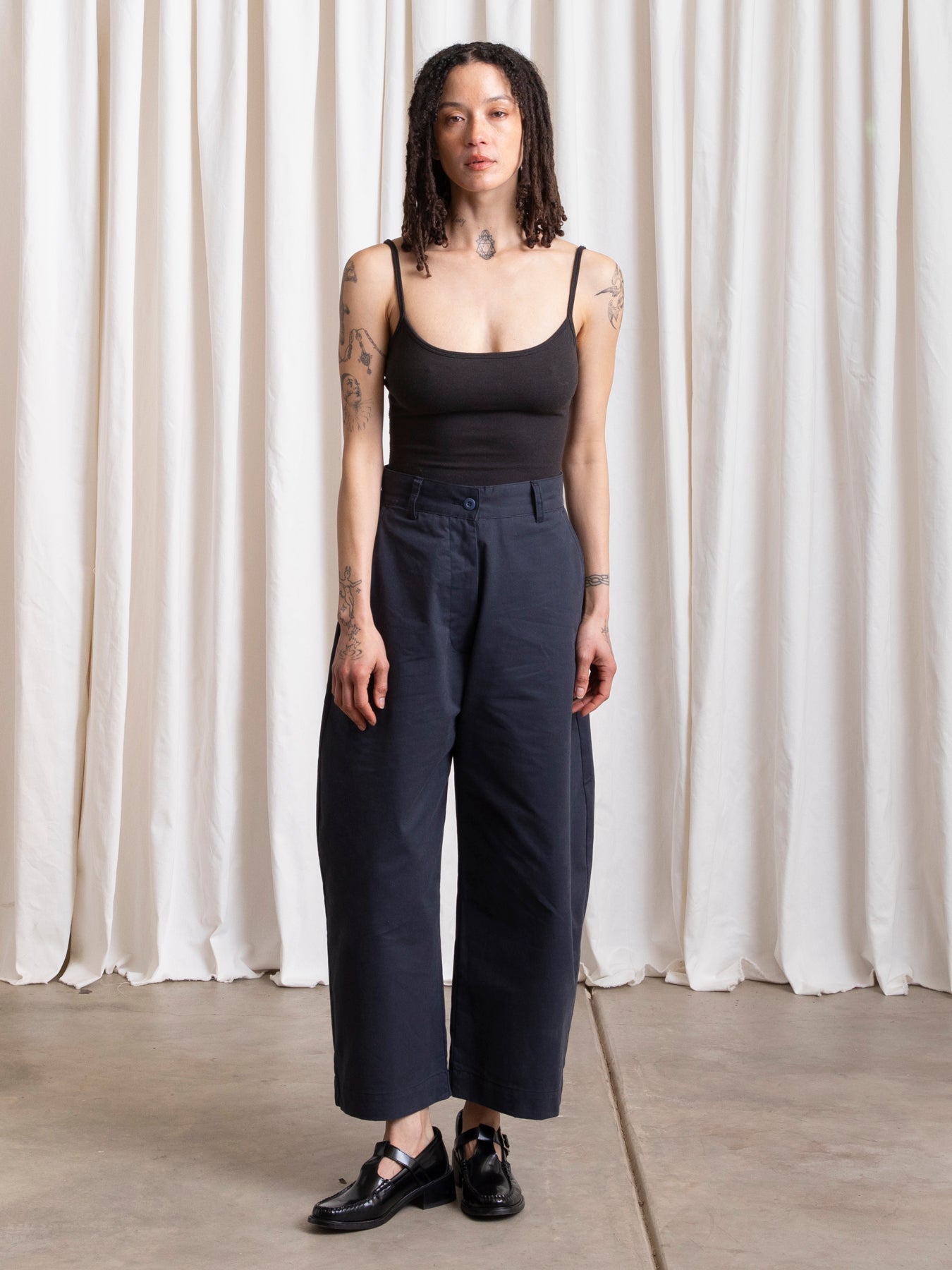 LOOSE BARREL PANT - NAVY