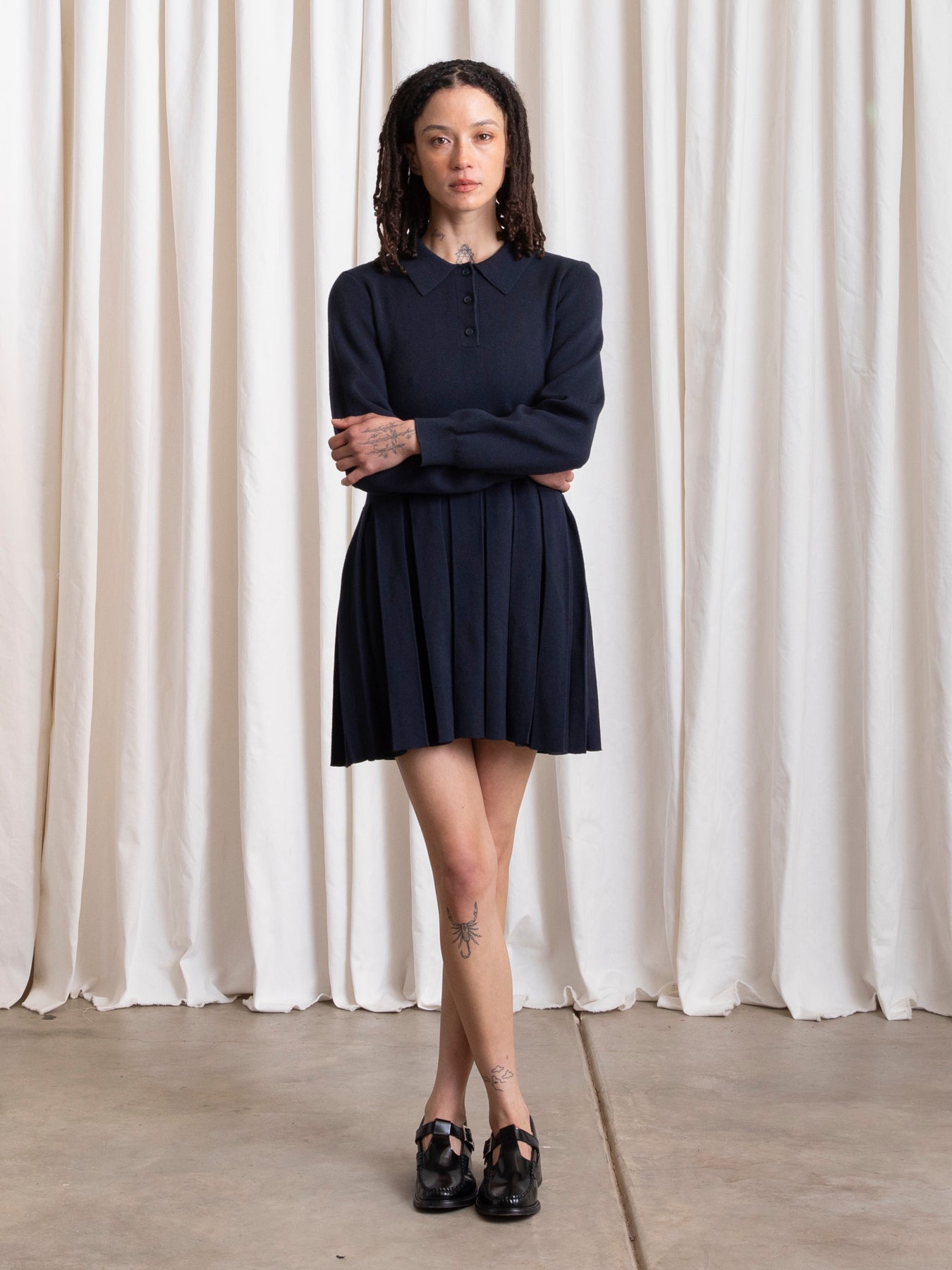POLO DRESS - DEEP NAVY