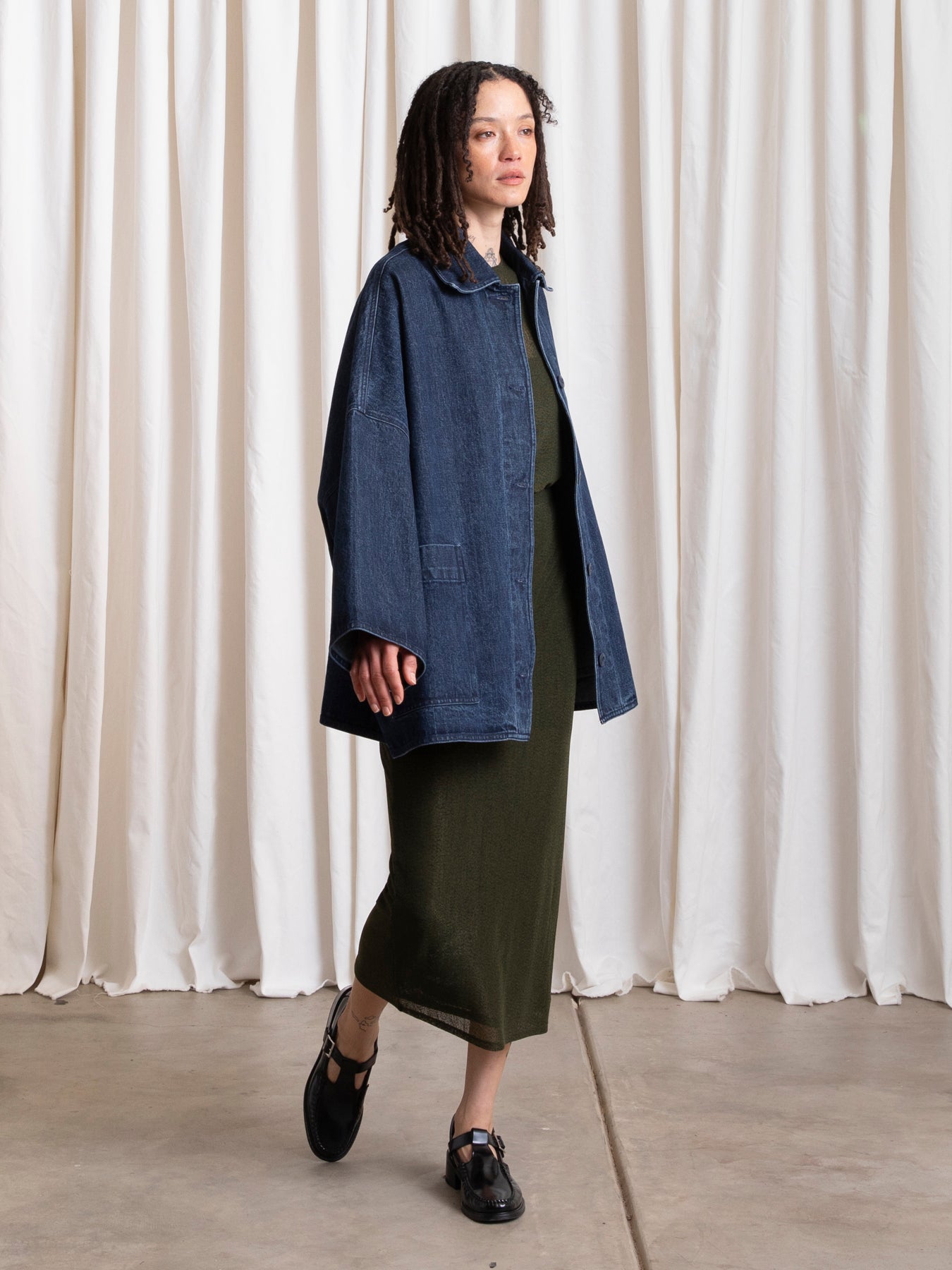 NEW OVERSIZED SHIRT JACKET - DARK DENIM