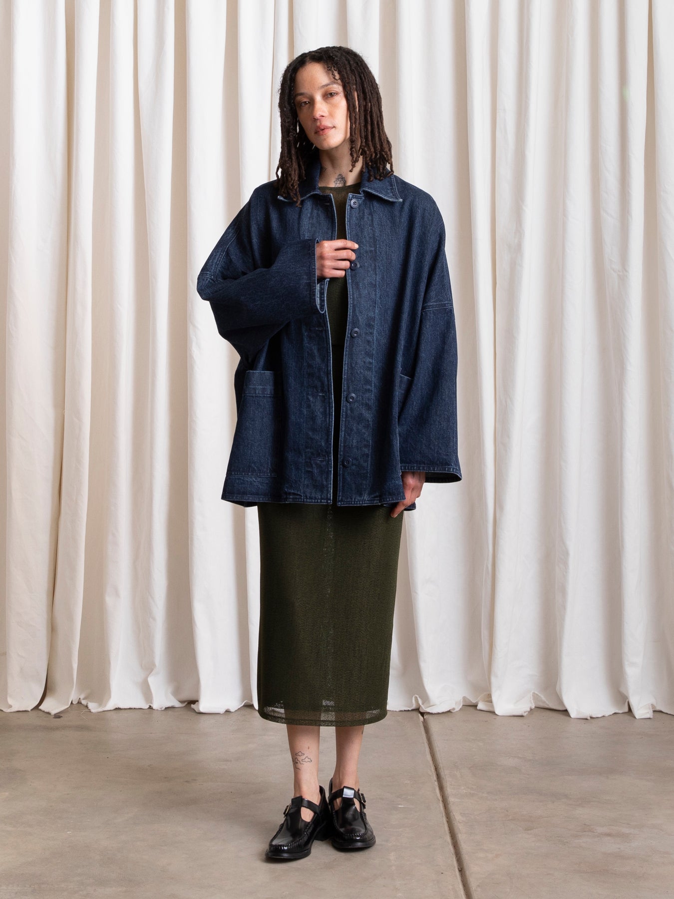 NEW OVERSIZED SHIRT JACKET - DARK DENIM