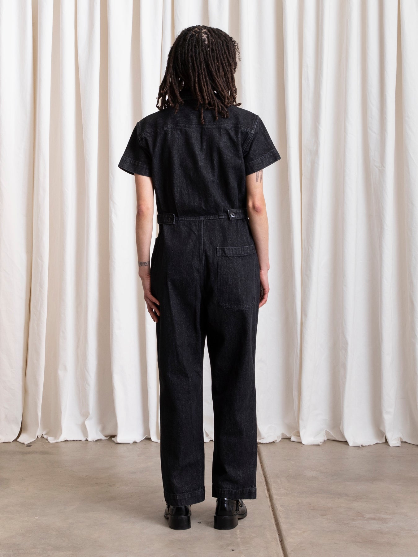 BOILER SUIT - BLACK DENIM