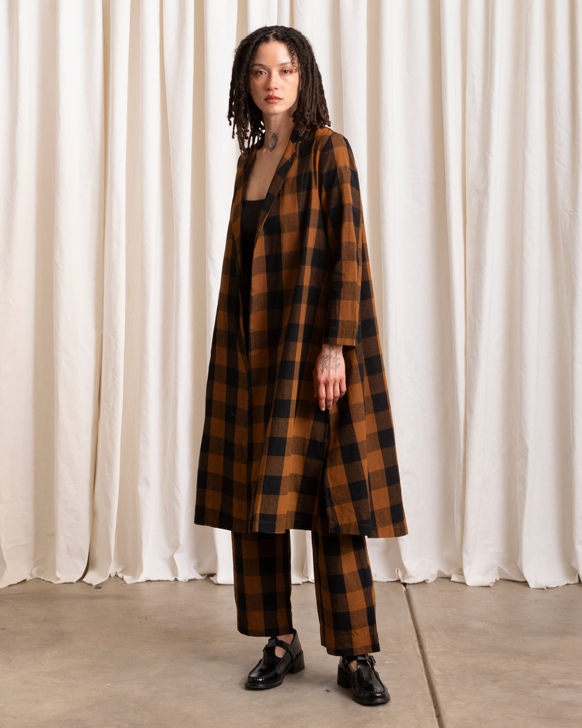 NOTCH JACKET - COPPER/BLACK PLAID