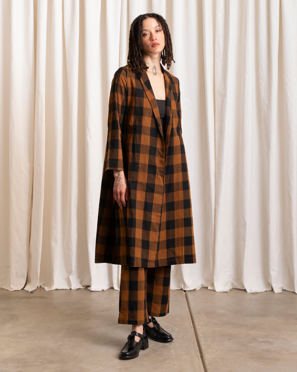 NOTCH JACKET - COPPER/BLACK PLAID