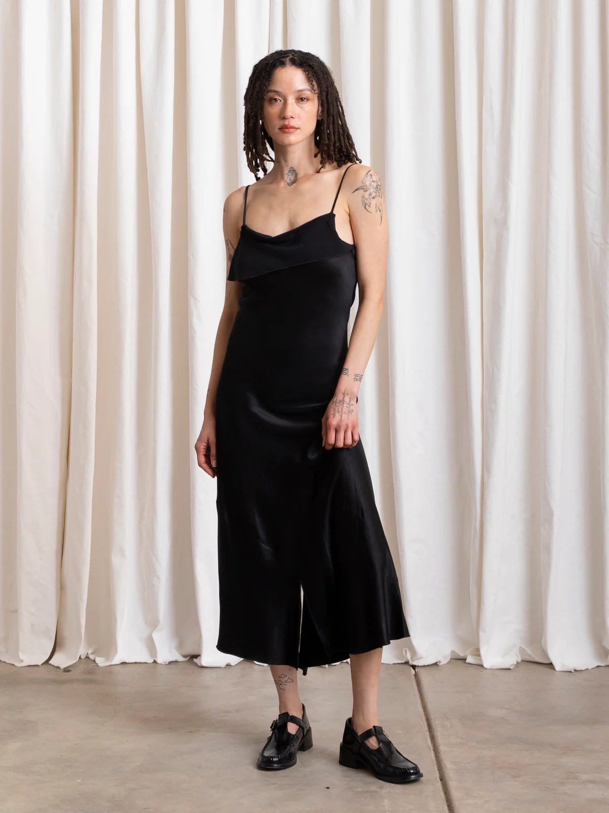 SAMPLE - ASYMMETRICAL TANK DRESS - KELLY GREEN