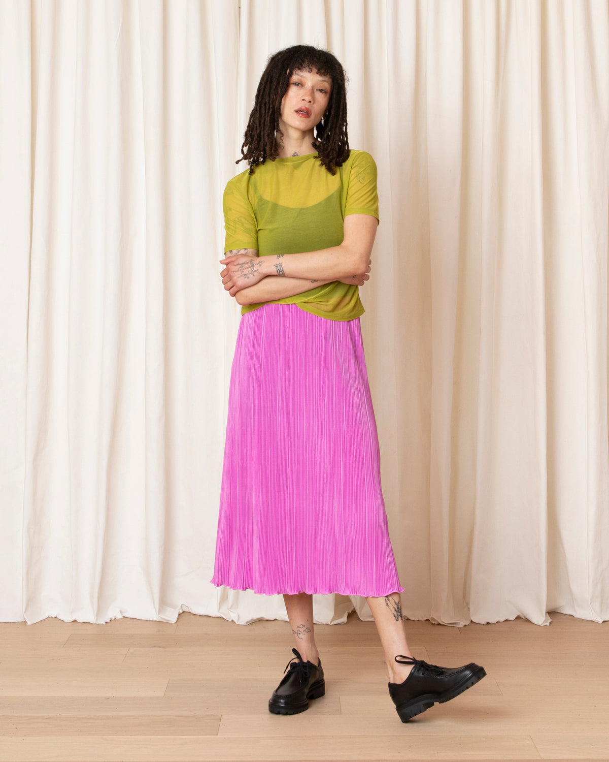 NEW MESH T-SHIRT - CHARTREUSE