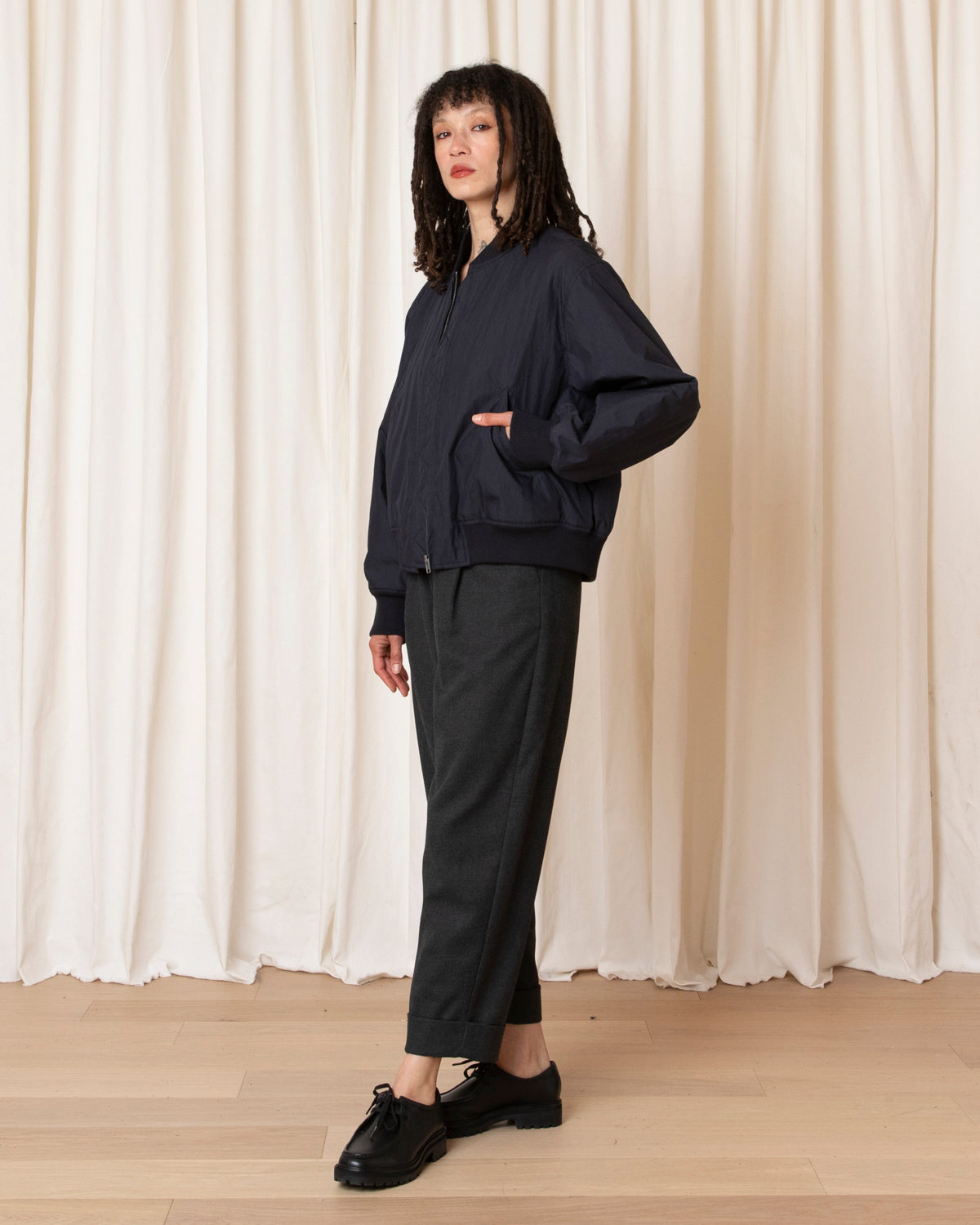 ROLL CUFF PANT - CHARCOAL