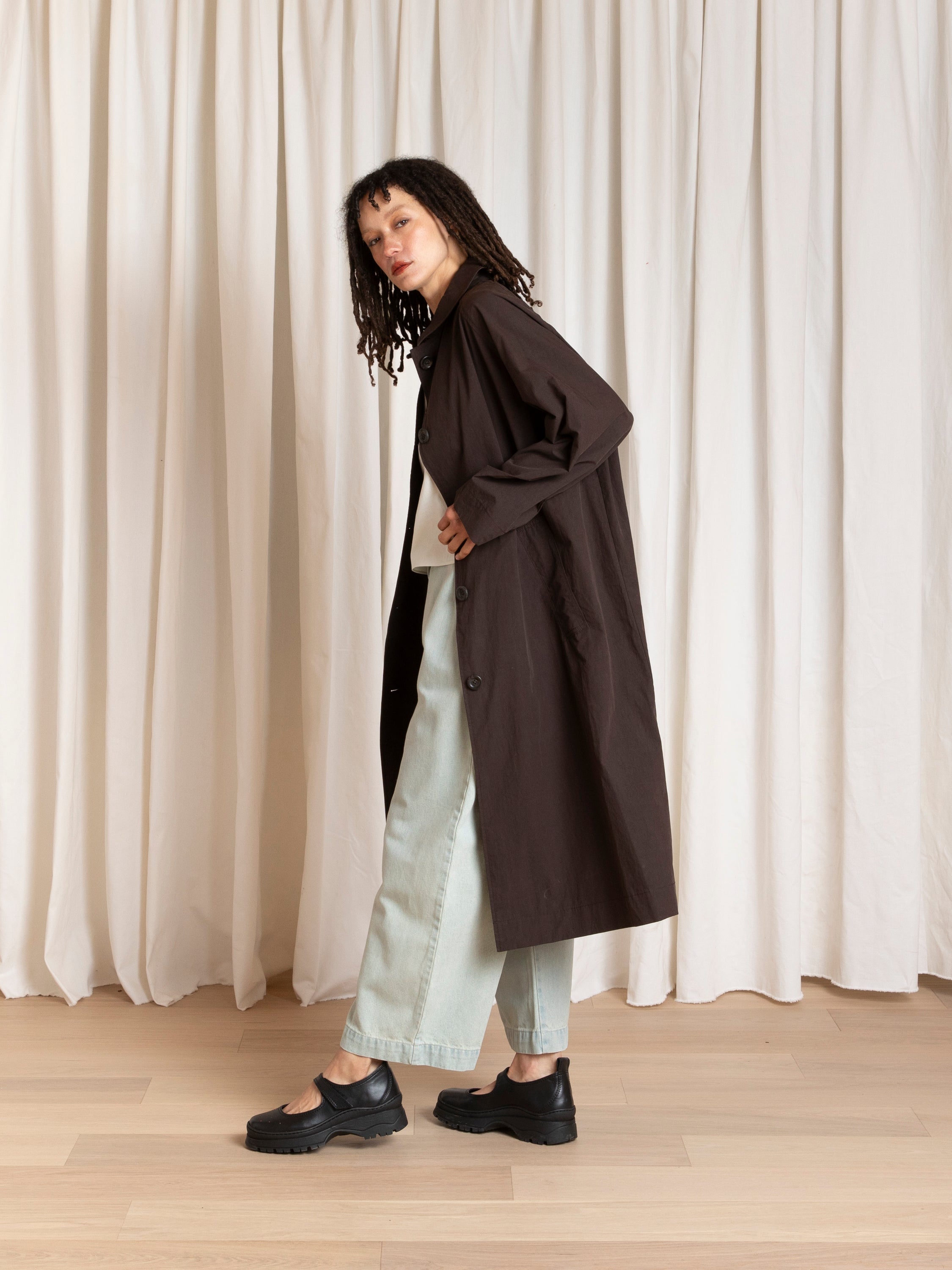 SPRING NEW TRENCH - DARK BROWN