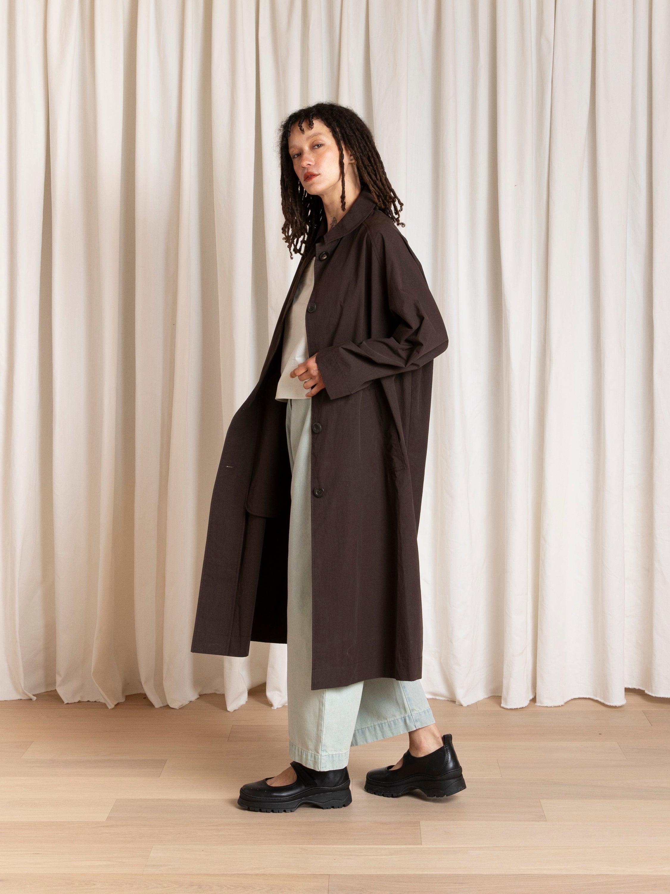 SPRING NEW TRENCH - DARK BROWN