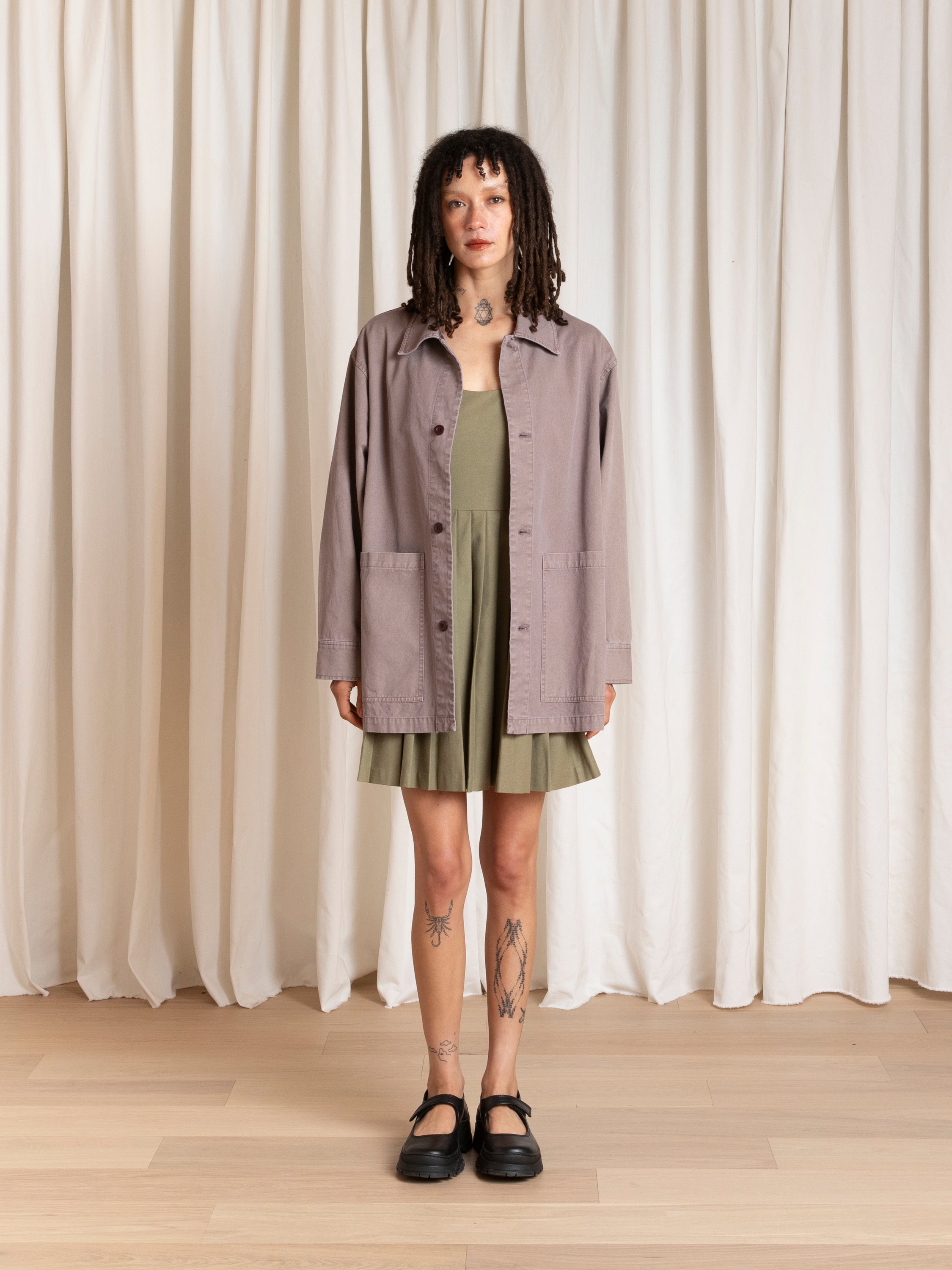 RELAXED CHORE JACKET - MAUVE