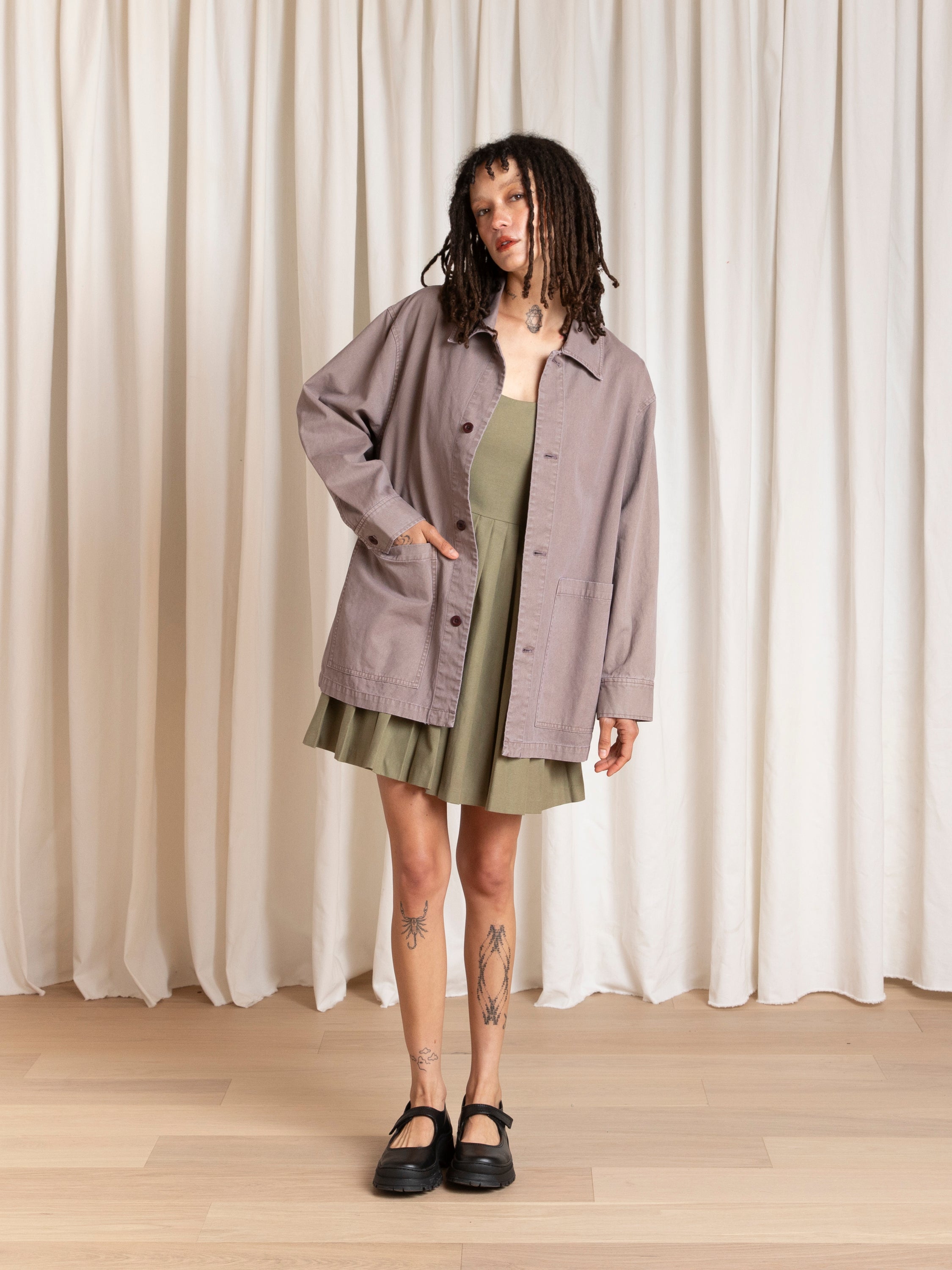 RELAXED CHORE JACKET - MAUVE