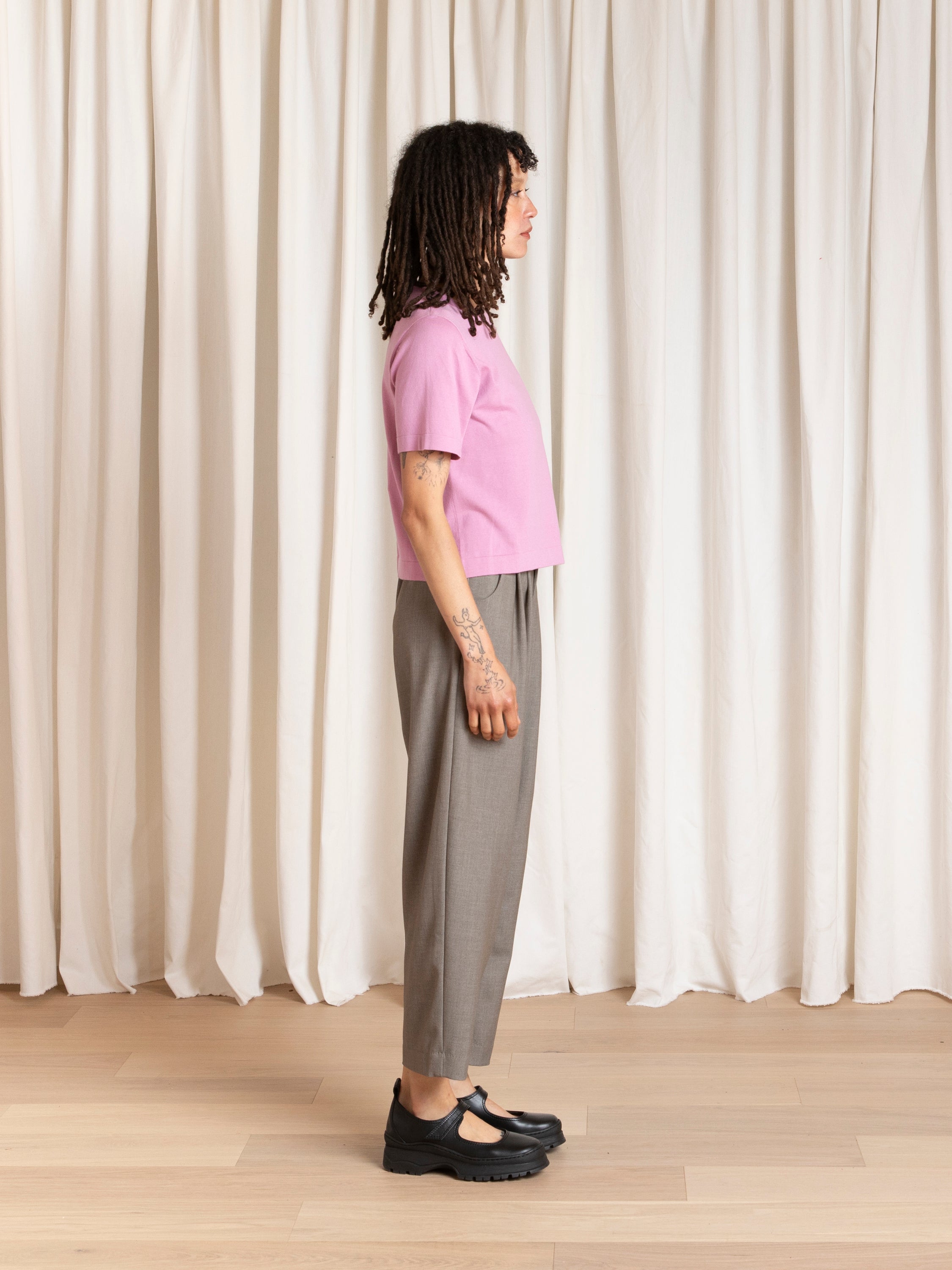 PLEATED PANT - TAUPE