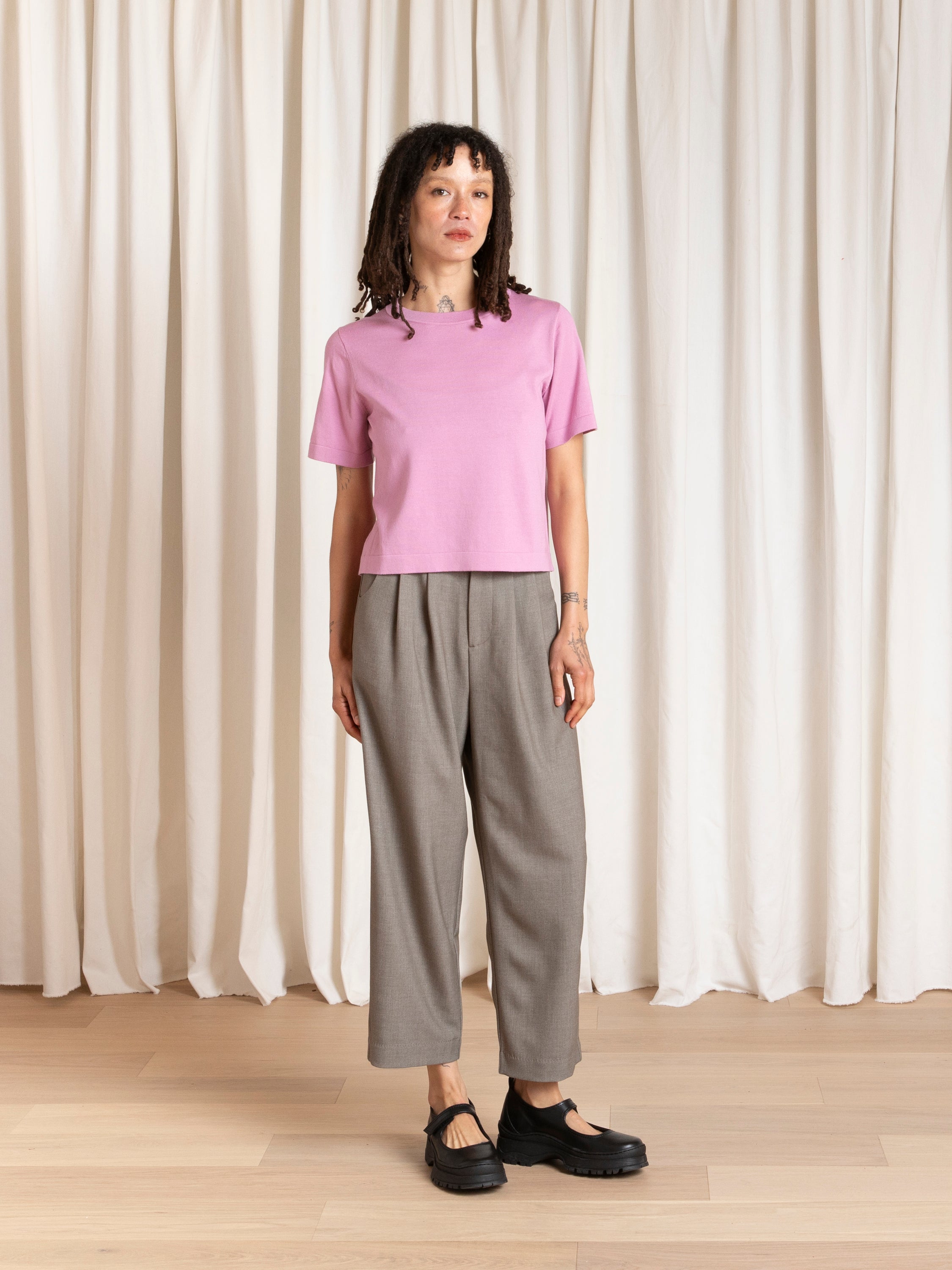PLEATED PANT - TAUPE