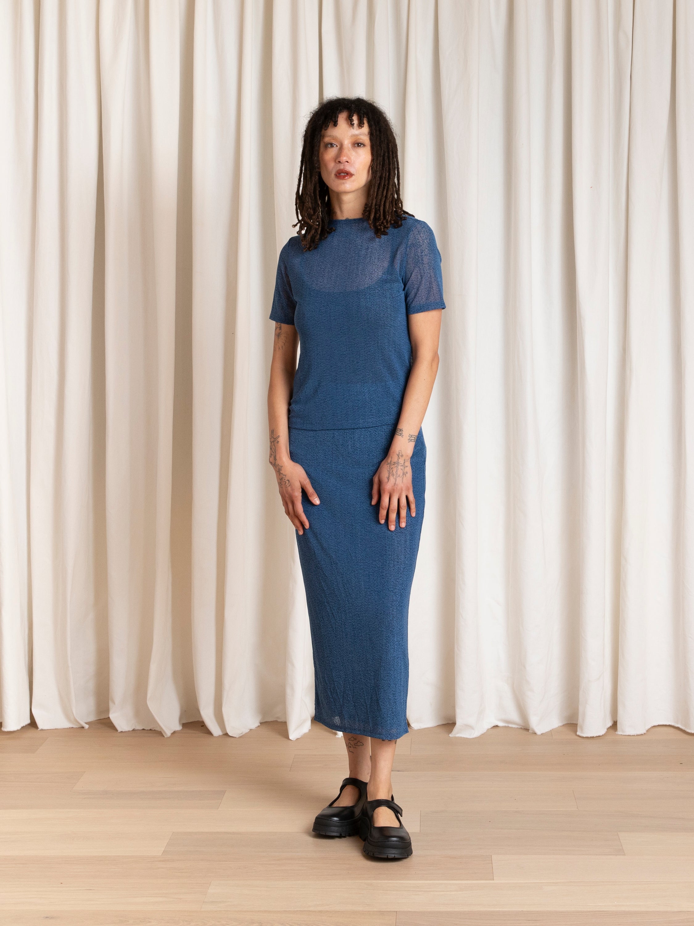 NEW MESH T-SHIRT - BLUE