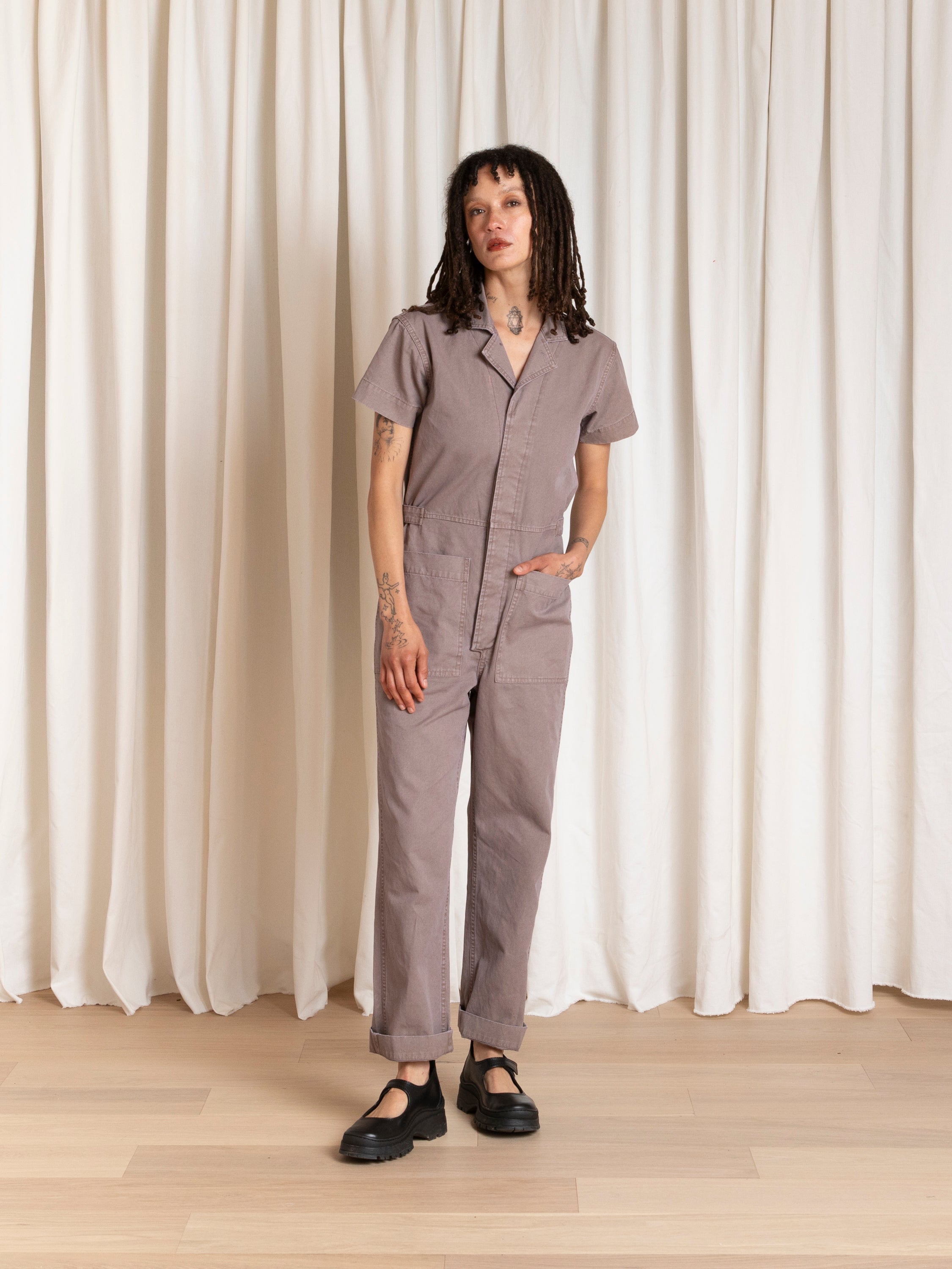 BOILER SUIT - MAUVE