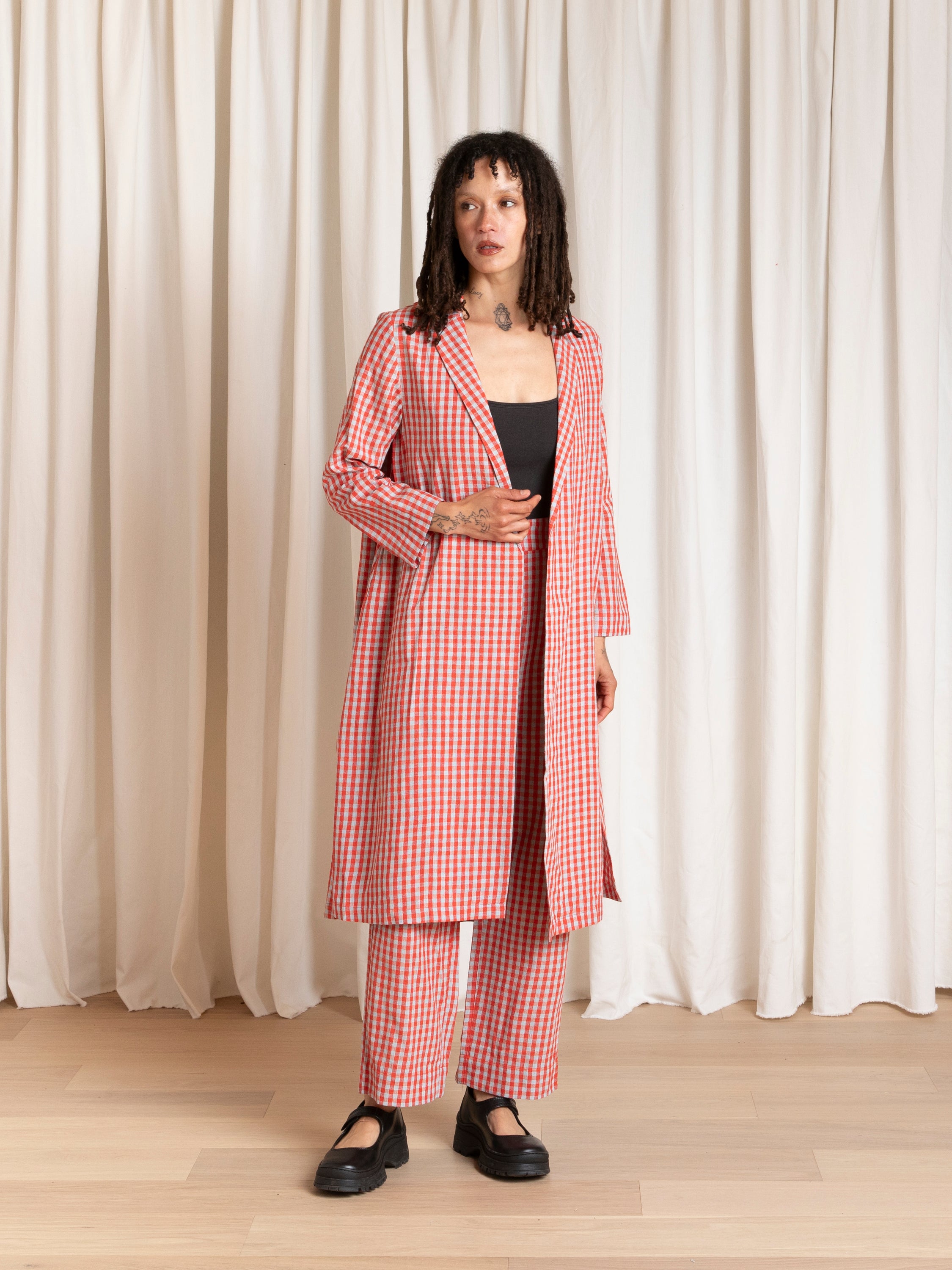 NOTCH JACKET - POPPY/FUCK ICE GINGHAM