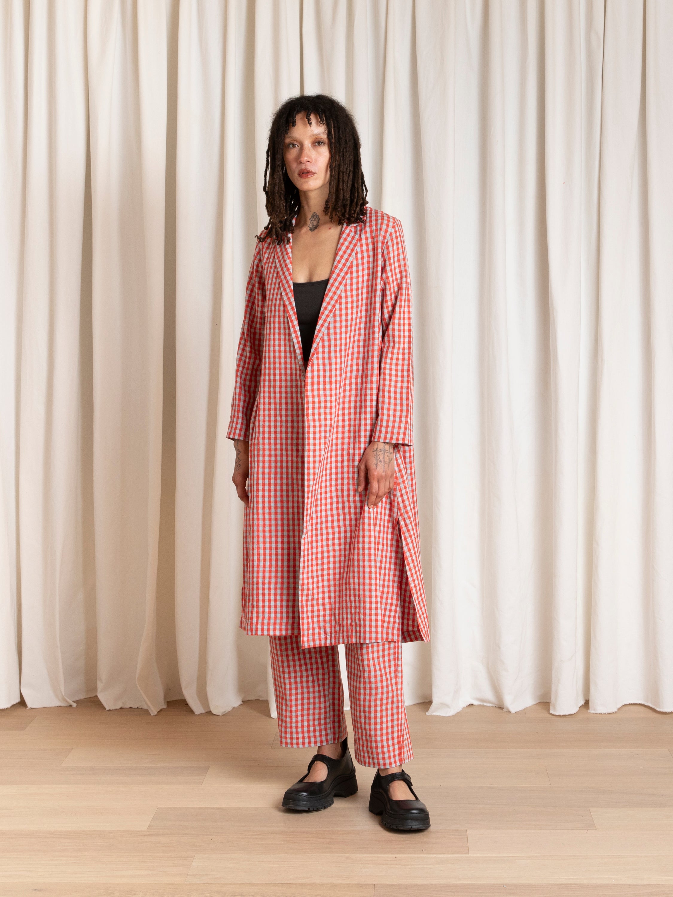 NOTCH JACKET - POPPY/FUCK ICE GINGHAM