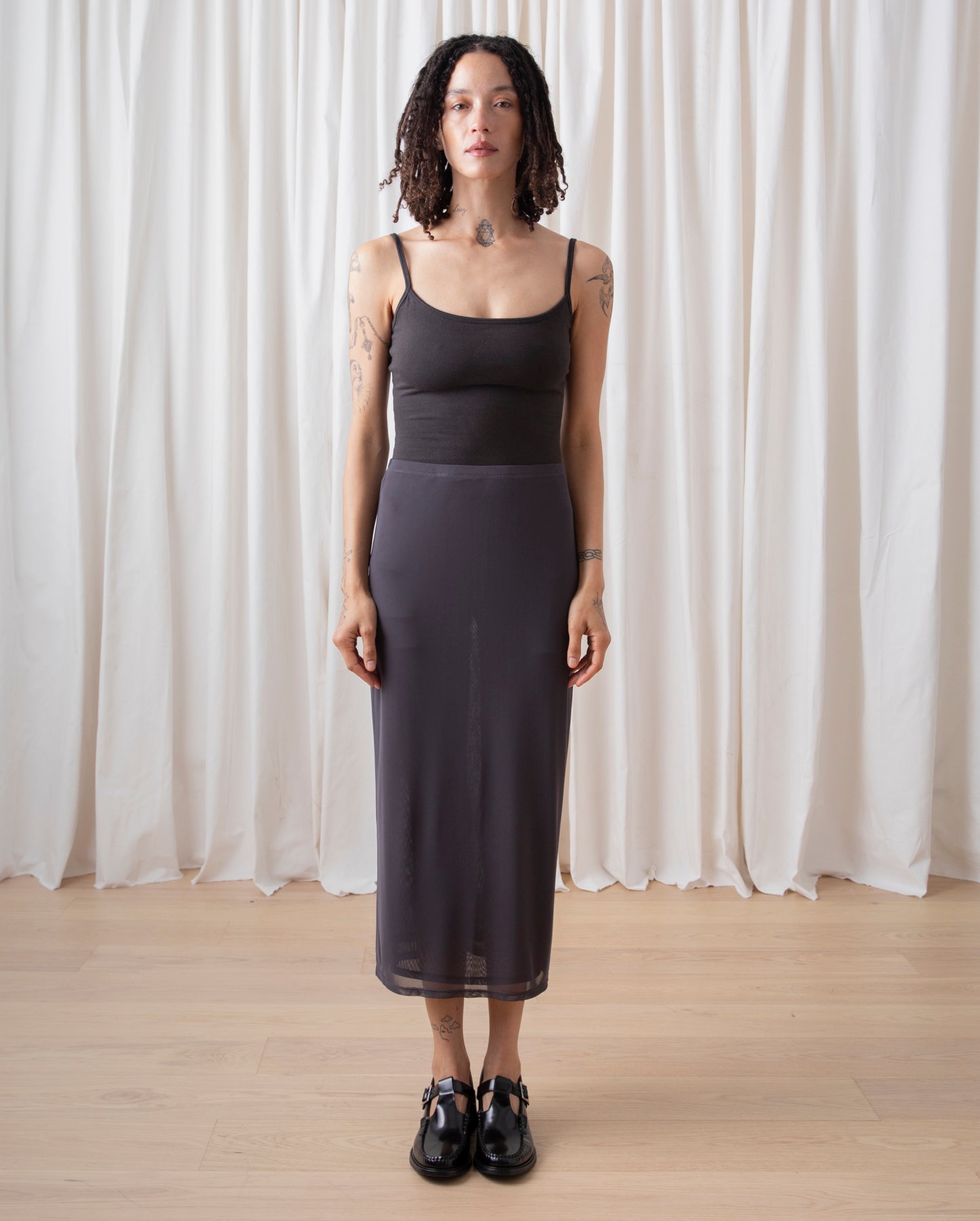 SAMPLE - MESH PENCIL SKIRT - LIGHT MINT