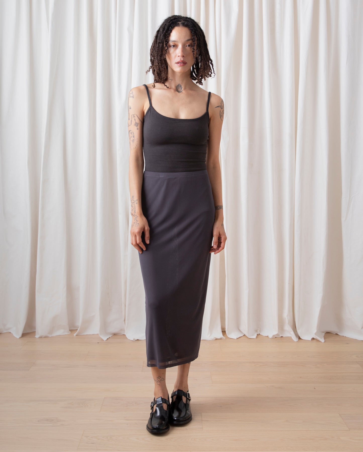 SAMPLE - MESH PENCIL SKIRT - LIGHT MINT
