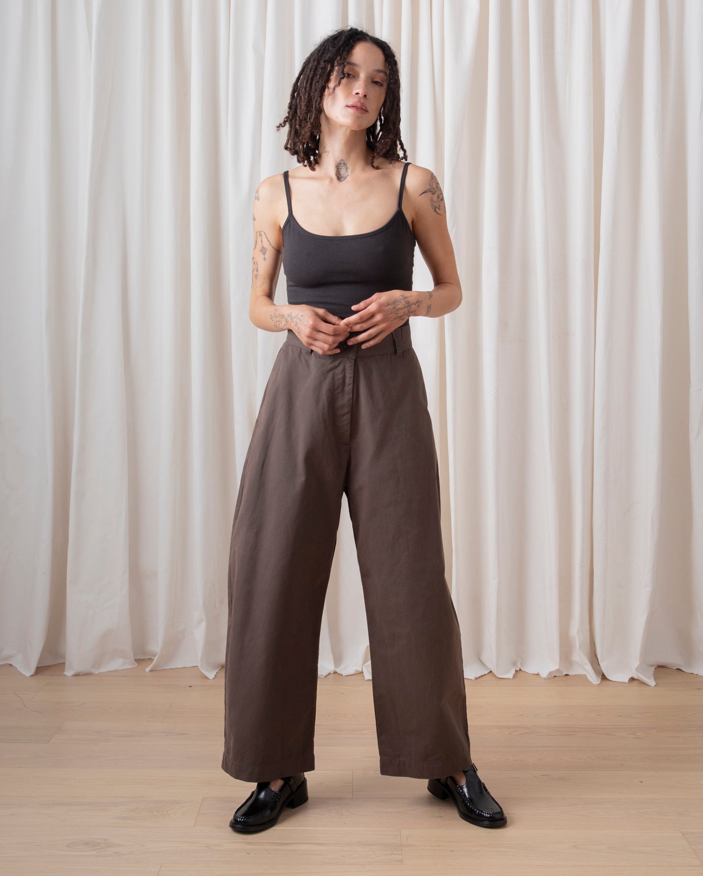 LOOSE BARREL PANT - DEEP MOSS