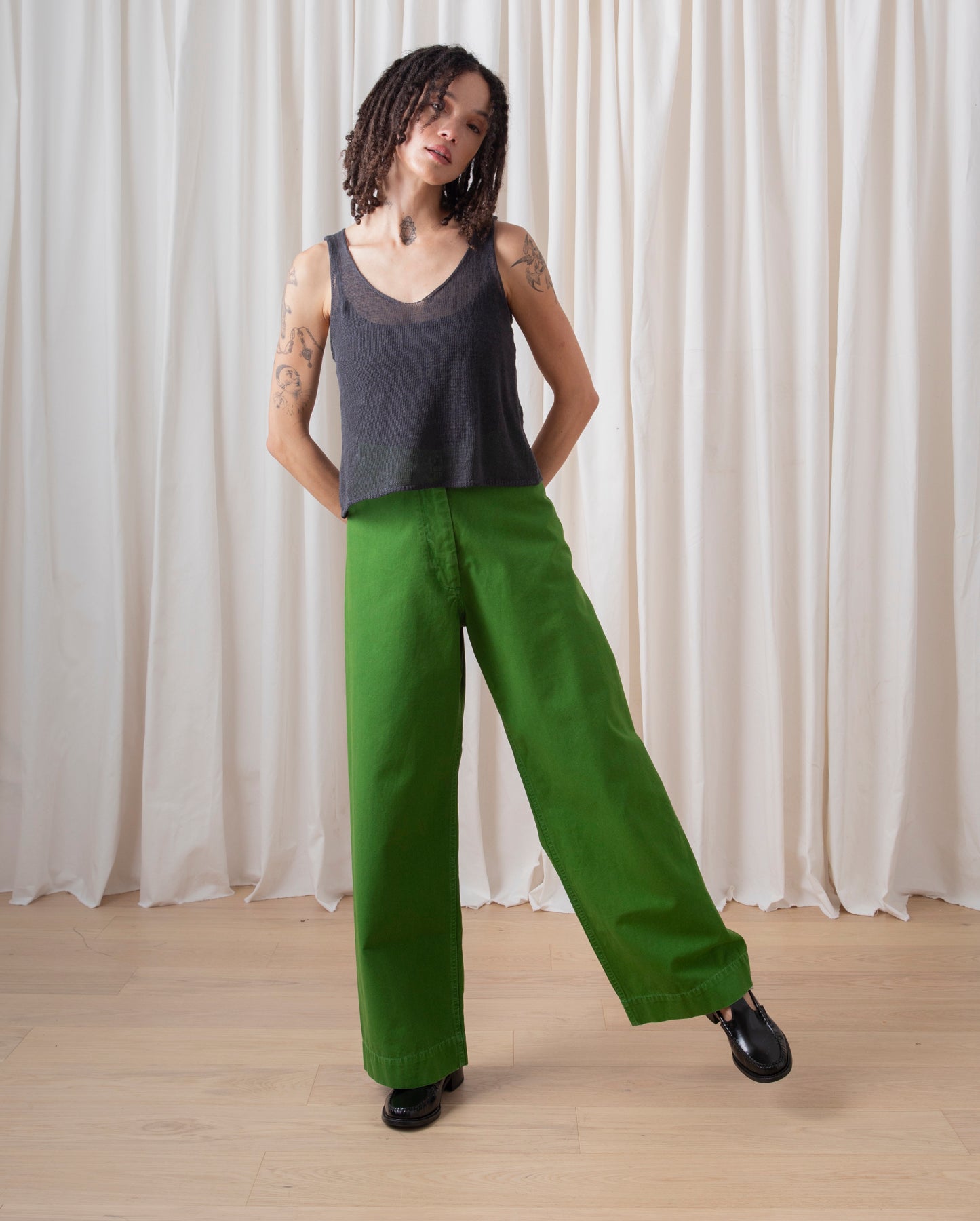 SAILOR PANT - GRASS GREEN