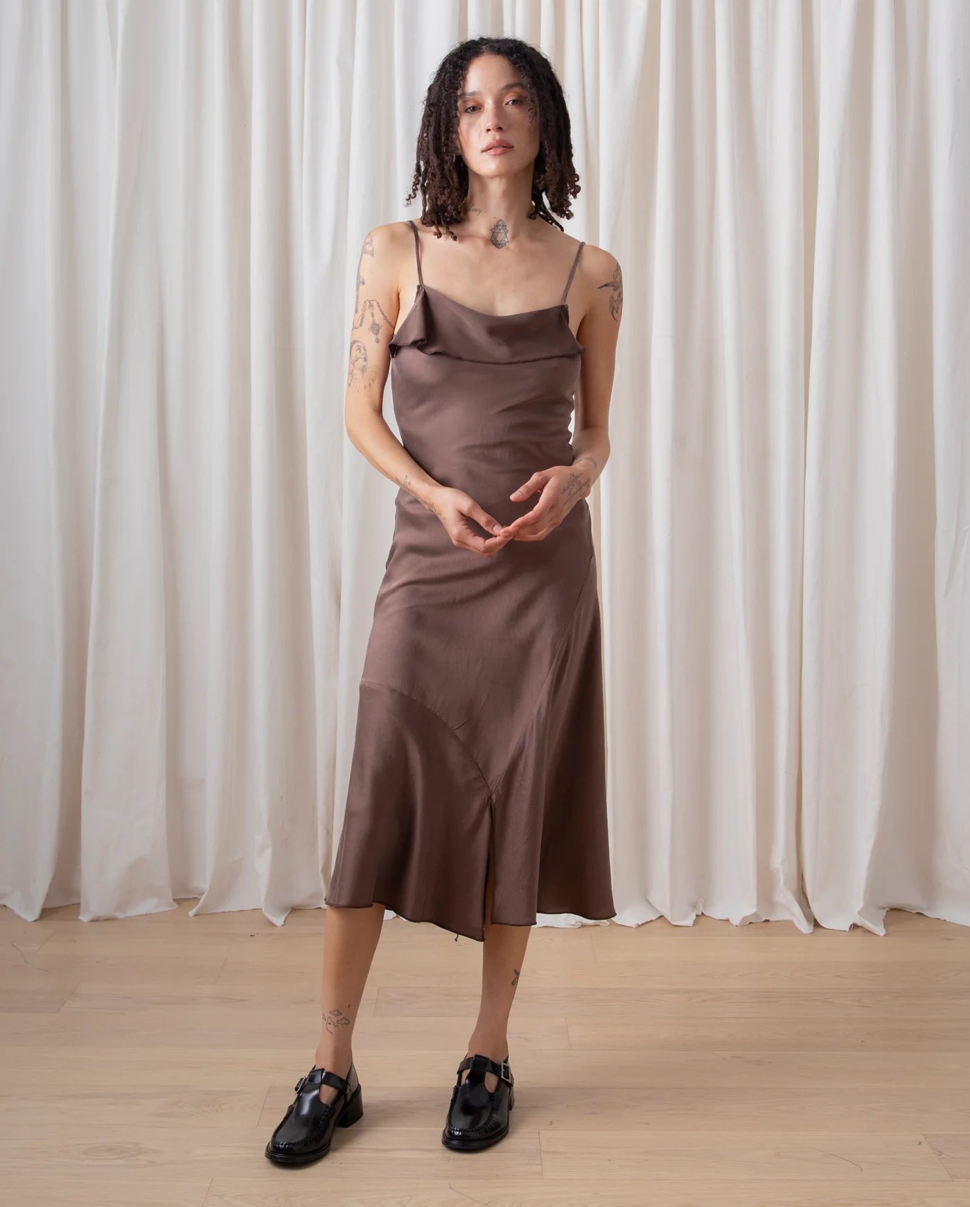 SAMPLE - ASYMMETRICAL TANK DRESS - TEAL