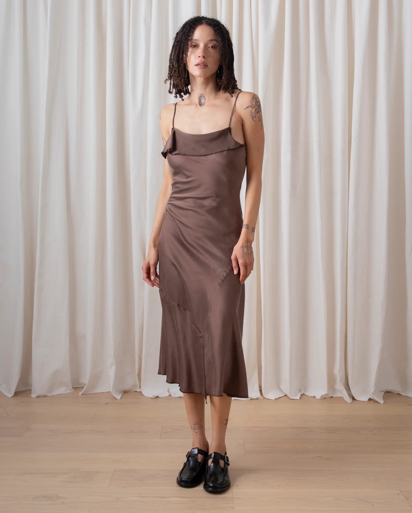 SAMPLE - ASYMMETRICAL TANK DRESS - TEAL