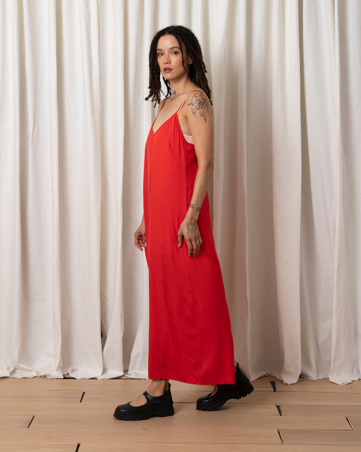 SLIP DRESS - RED