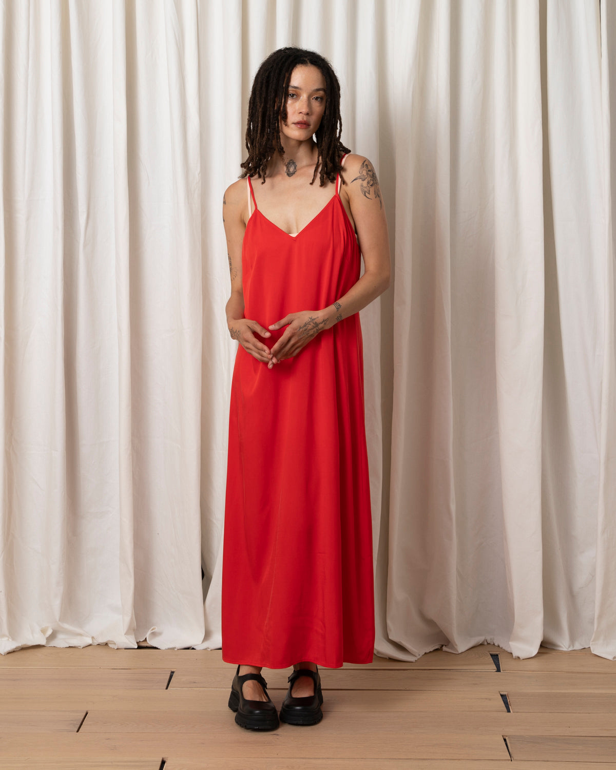 SLIP DRESS - RED