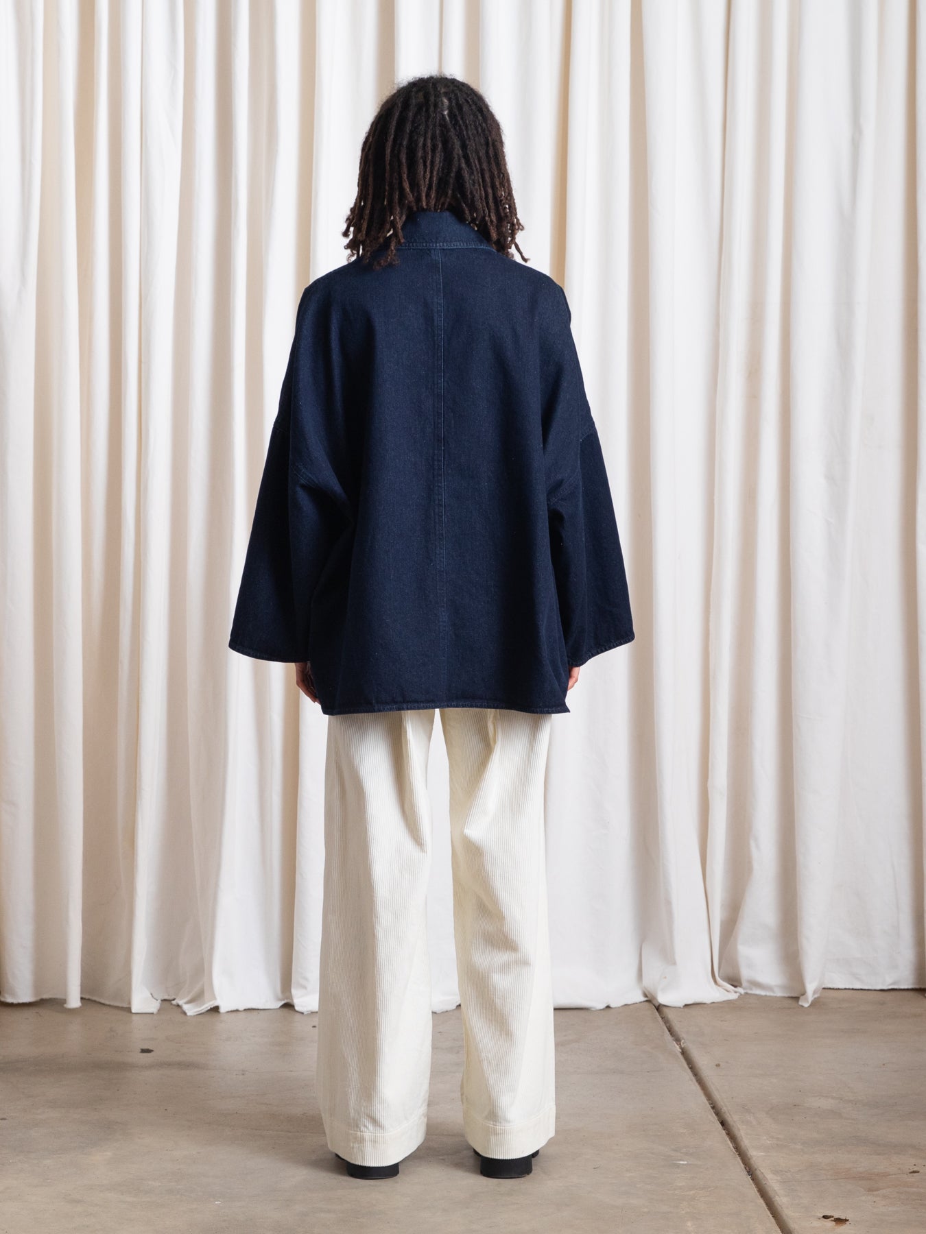 OVERSIZED SHIRT JACKET - DARK DENIM