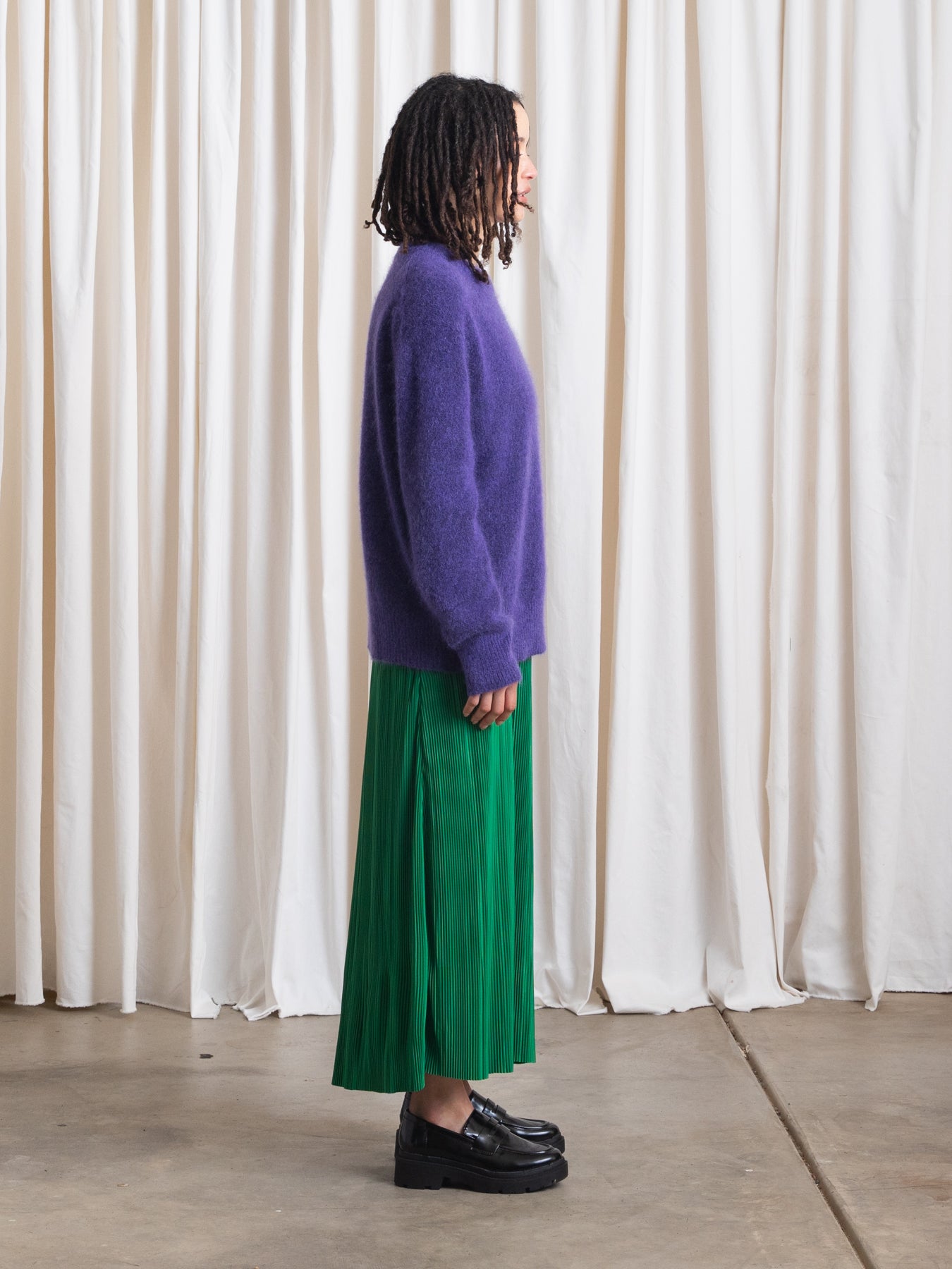 OVERSIZED MOHAIR PULLOVER - PURPLE