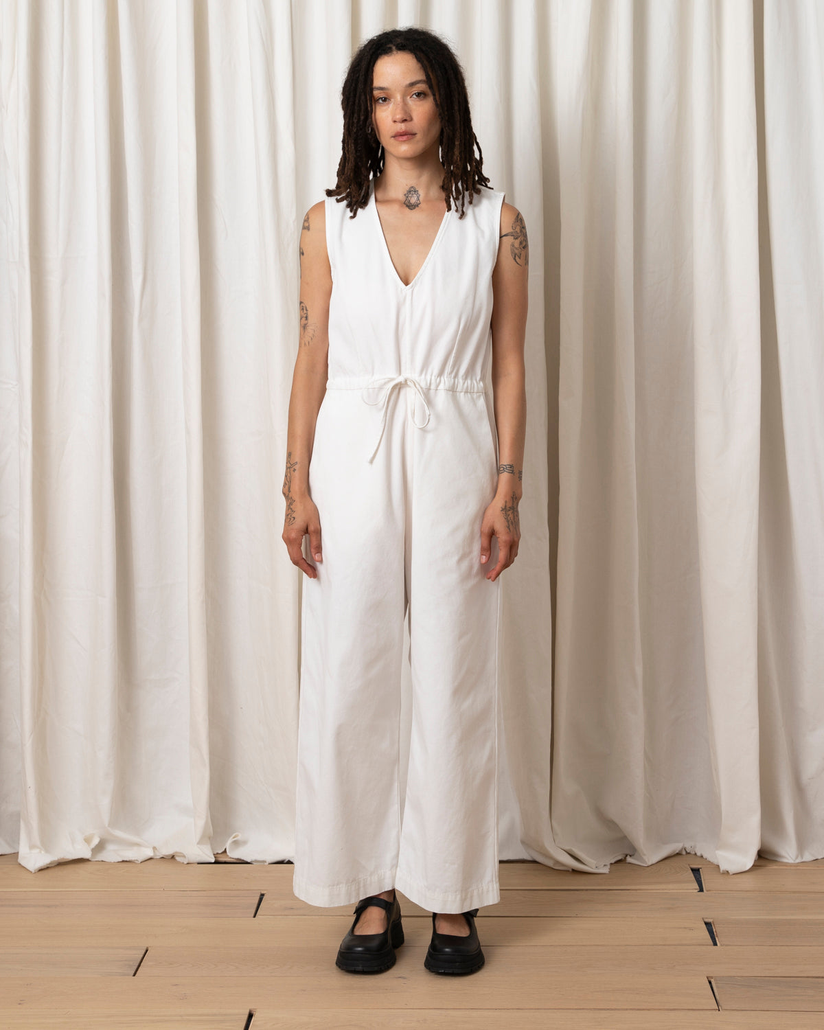 SAMPLE - HEAVY SLIT-BACK JUMPER - BONE