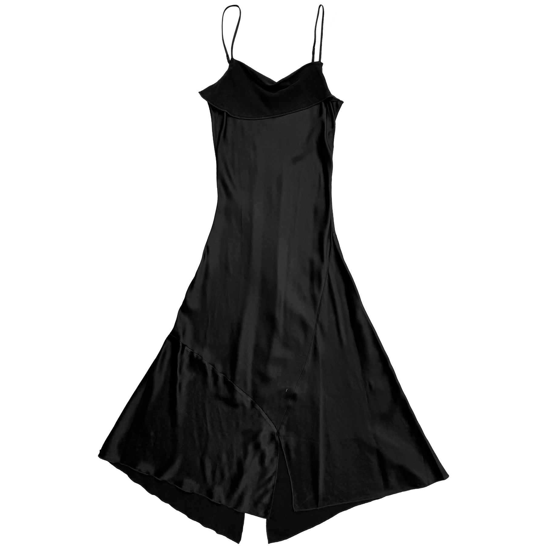ASYMMETRICAL TANK DRESS - BLACK