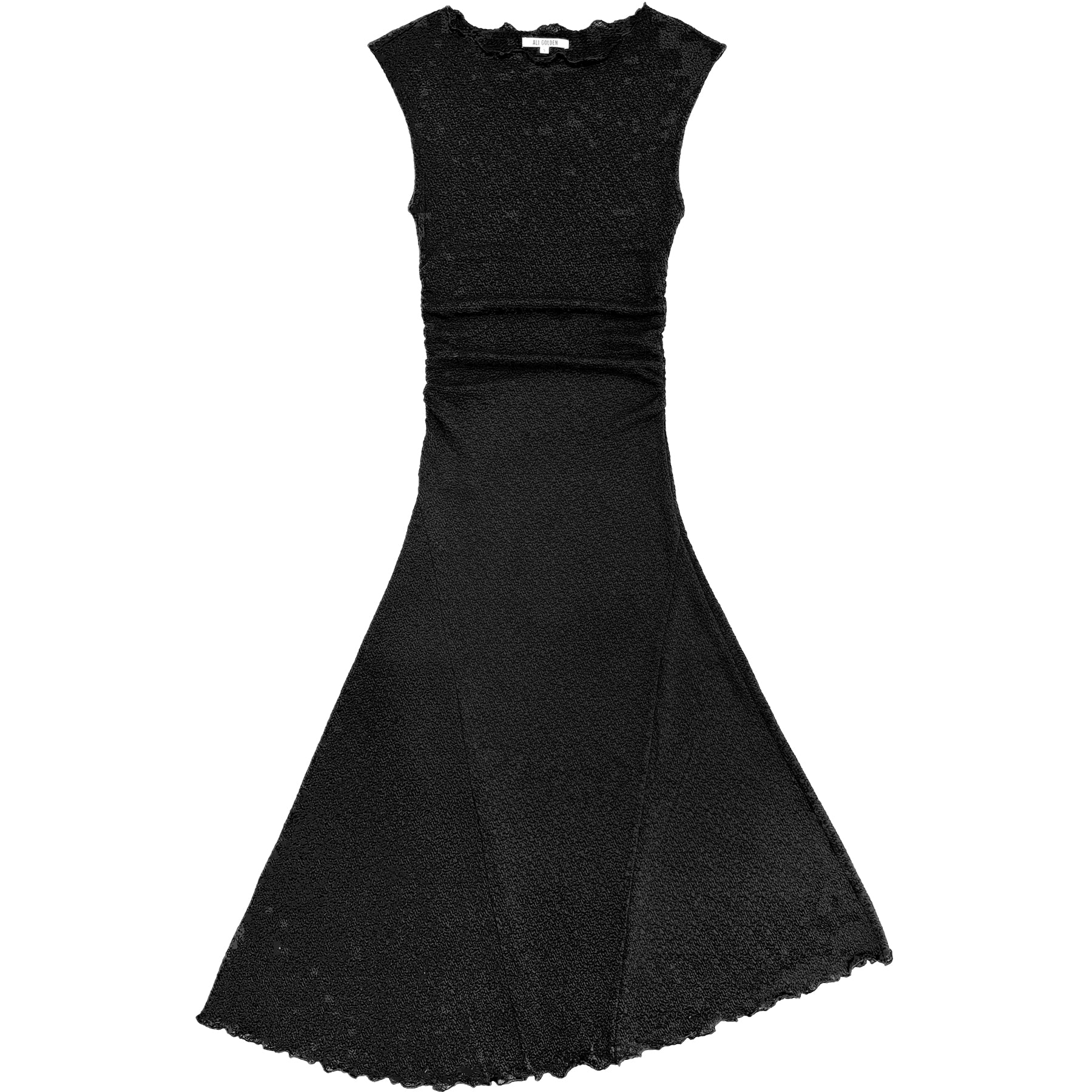 SAMPLE - HIGH NECK STRETCH DRESS - DARK TAUPE
